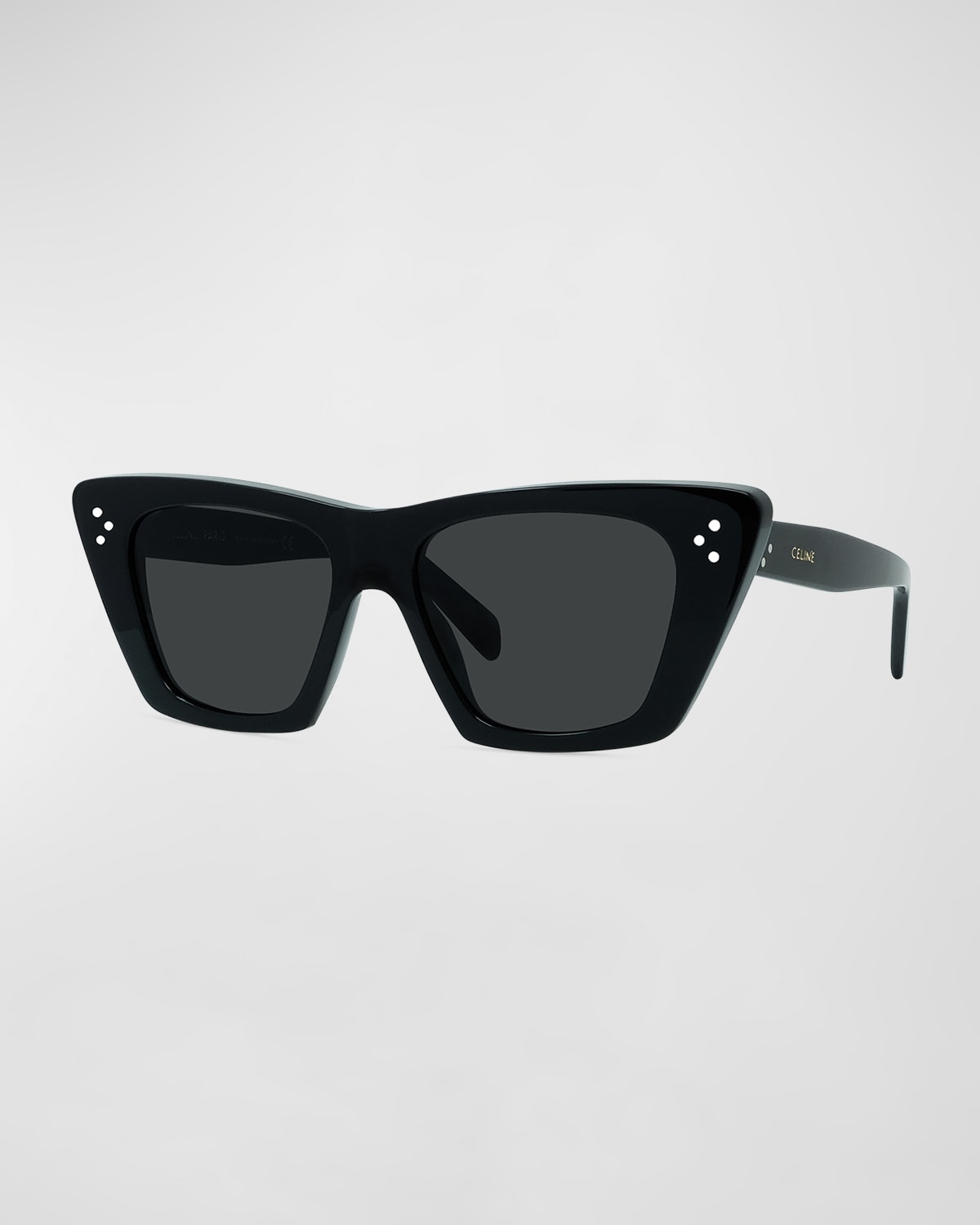 Celine Acetate Butterfly Sunglasses In Shiny Black