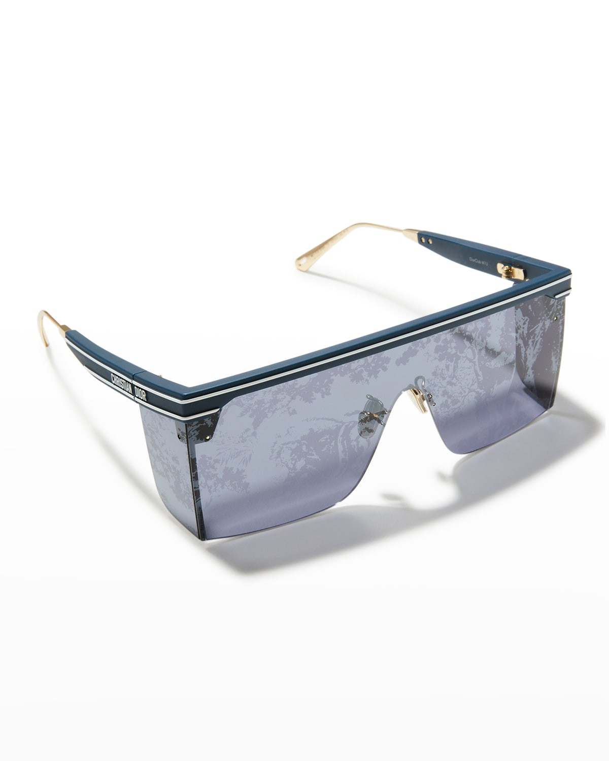 Dior Men's Club M1u Shield Sunglasses In 91a Matte Blue