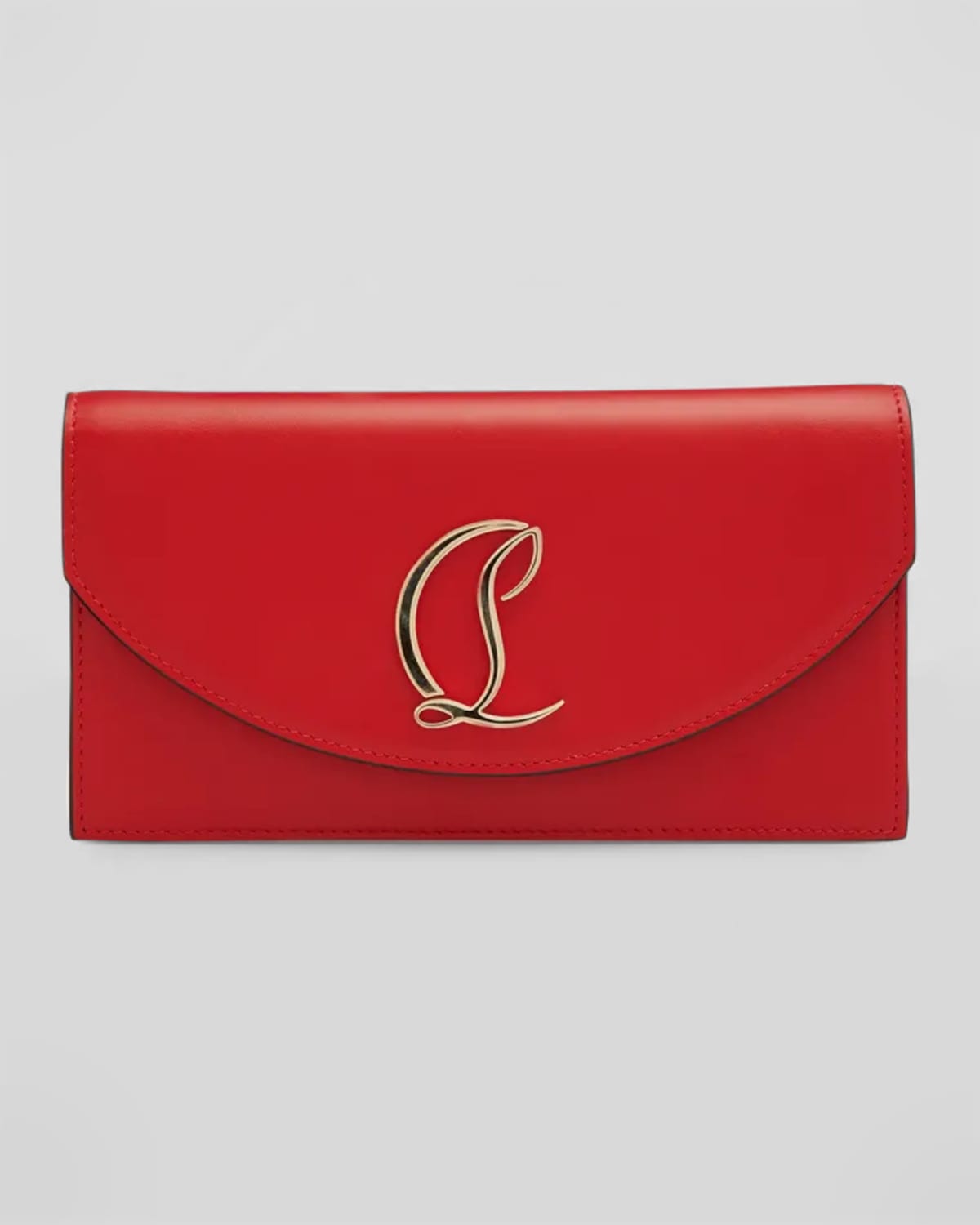 Neiman Marcus Loubi54 Calf Leather Clutch Shoulder Bag Cash Back