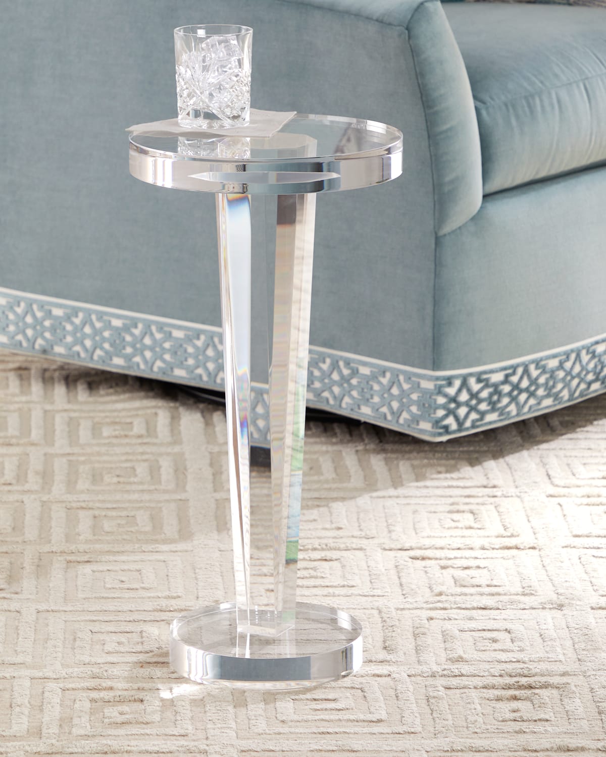 Shop Interlude Home Liora Drink Table In Acrylic