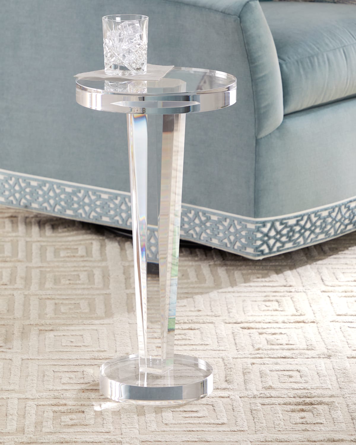 Interlude Home Liora Drink Table In Acrylic