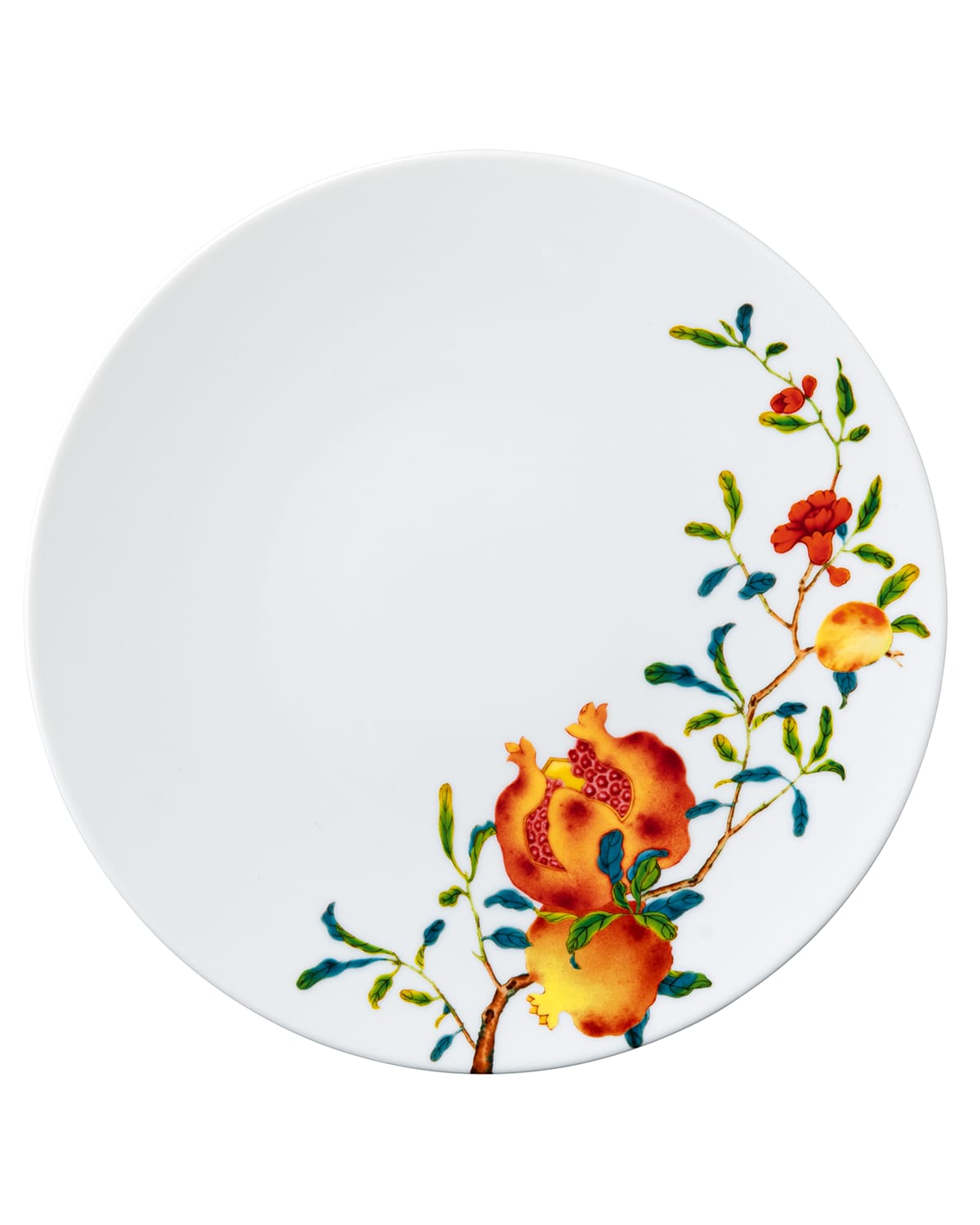 Raynaud Harmonia Porcelain American Coupe Dinner Plate In White Multi