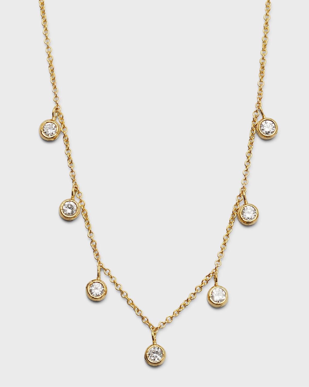 Mini 7-Bezel Dangle Necklace