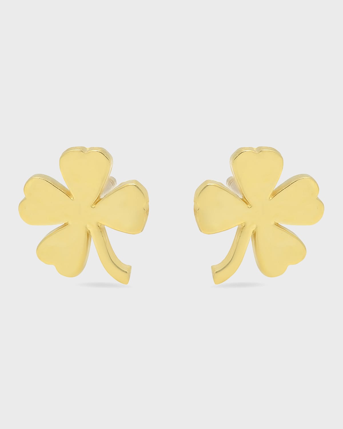 18k Mini Four-Leaf Clover Stud Earrings