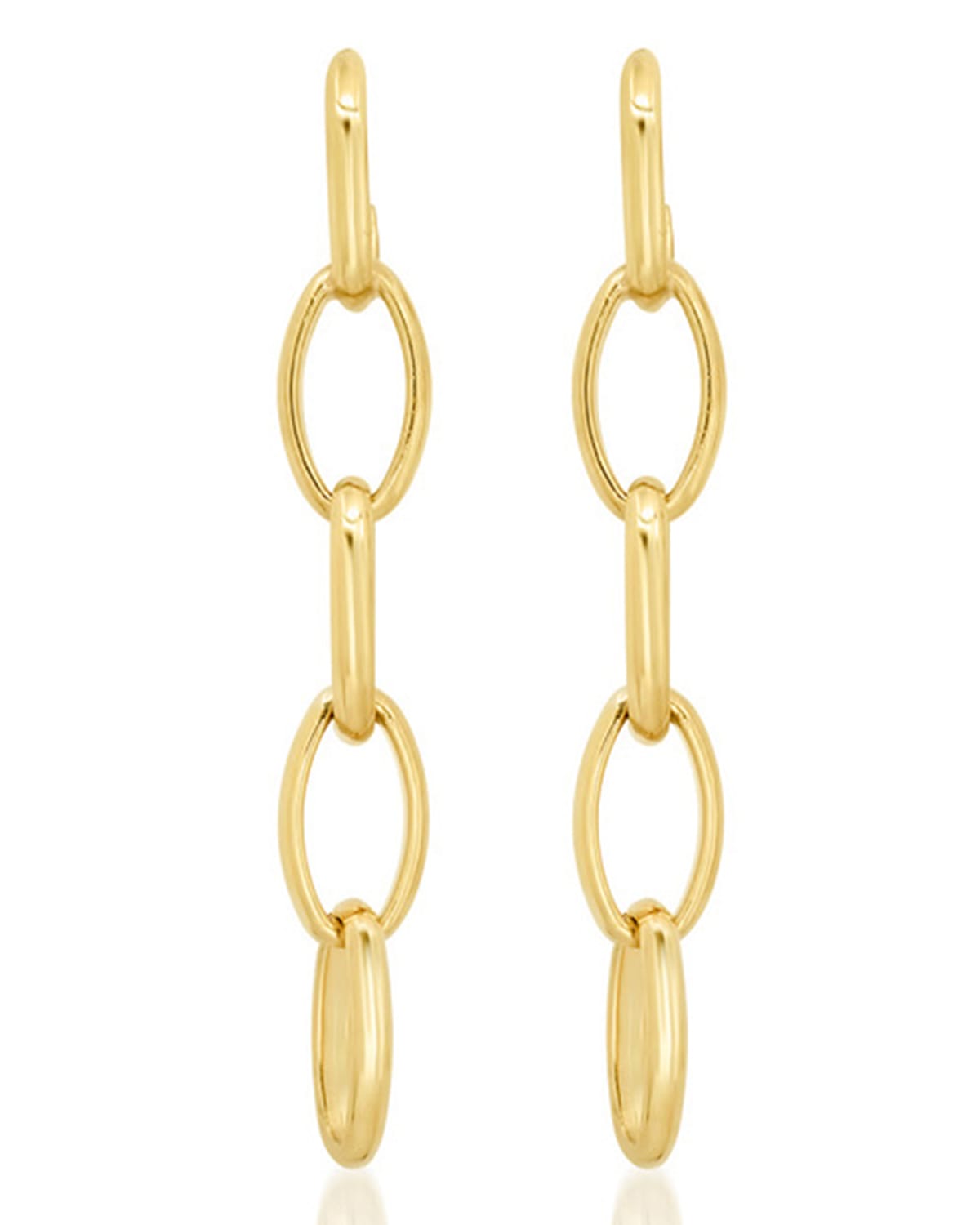 Jennifer Meyer 18k Gold Edith Chain Link Drop Earrings
