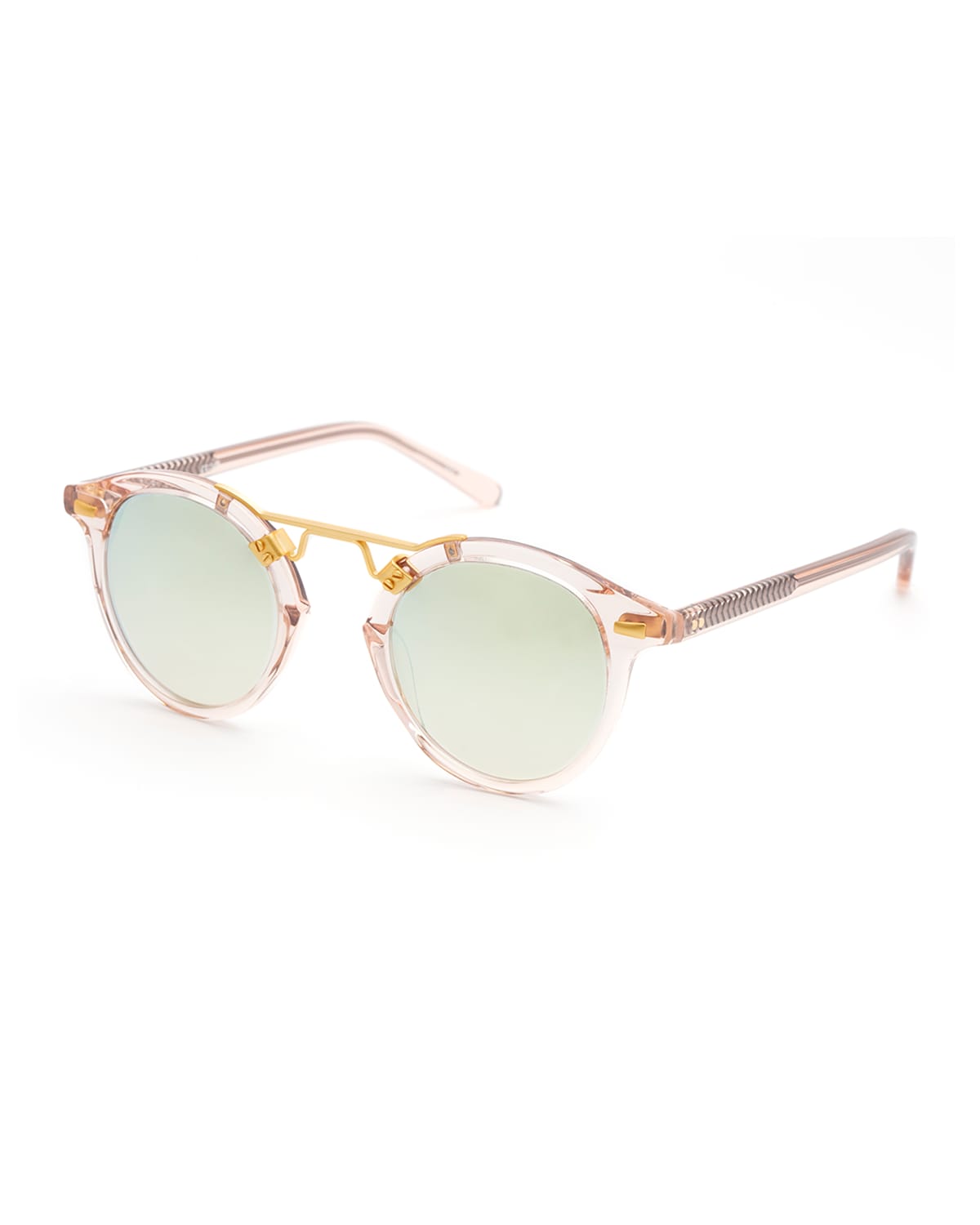 St. Louis Round Sunglasses, Petal 24K