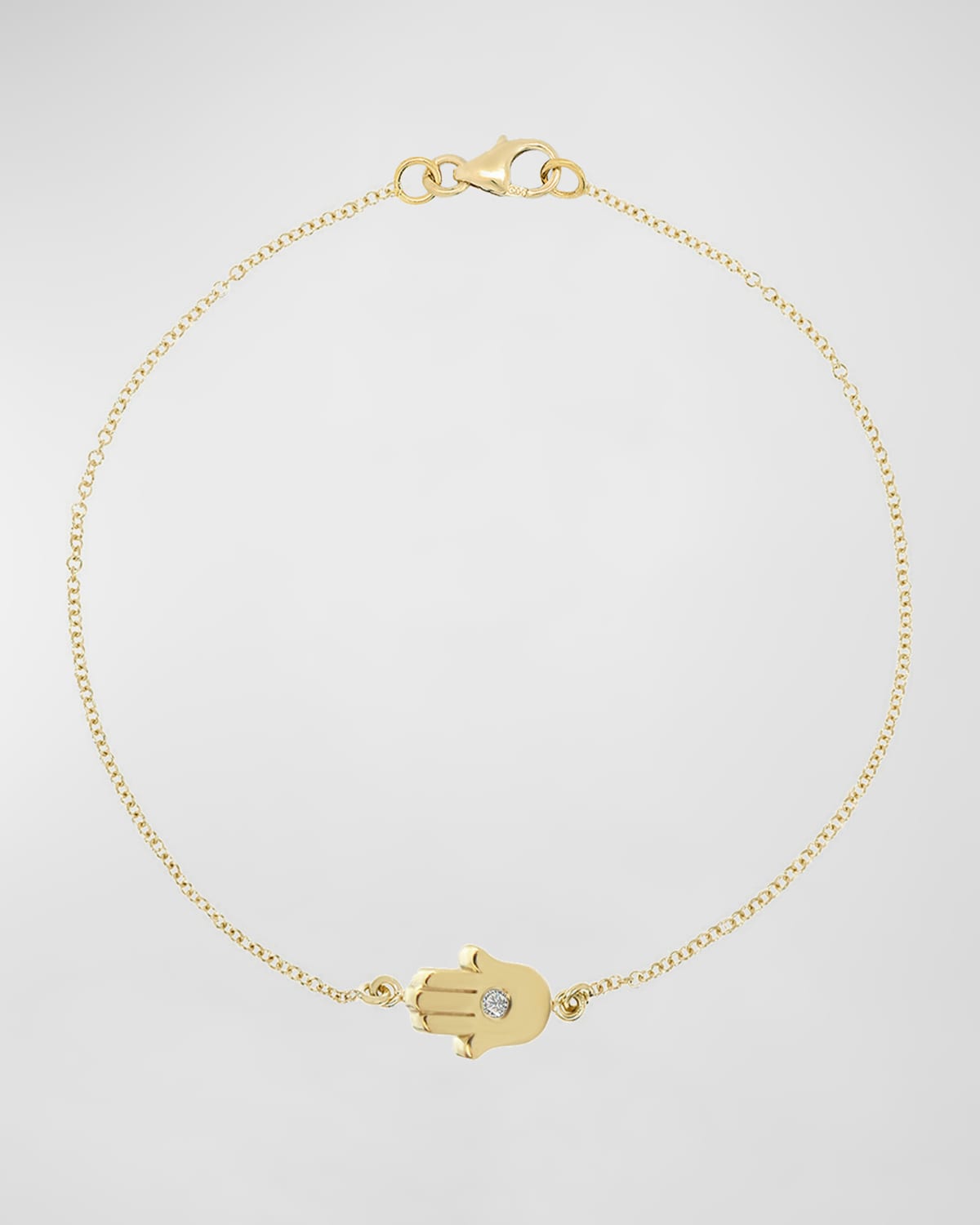 18k Mini Hamsa Bracelet with Diamond