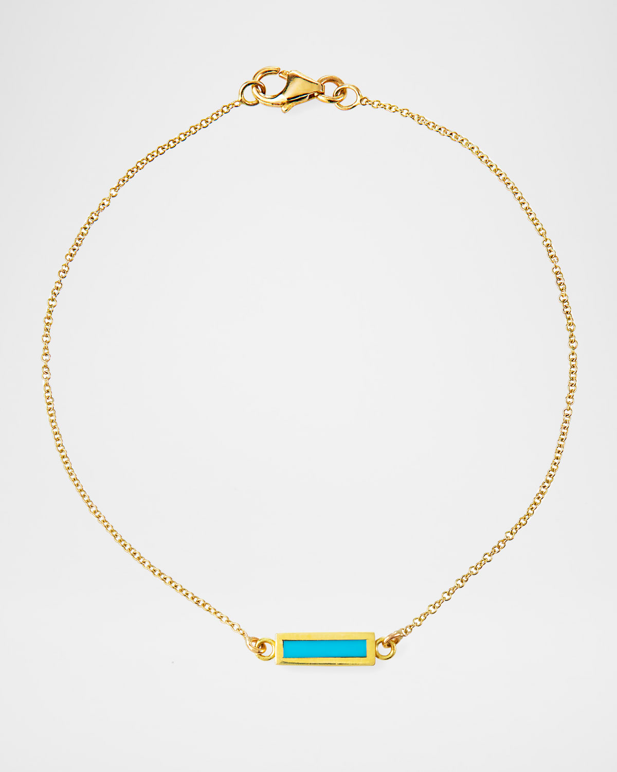 Jennifer Meyer 18k Inlay Bar Bracelet, Turquoise