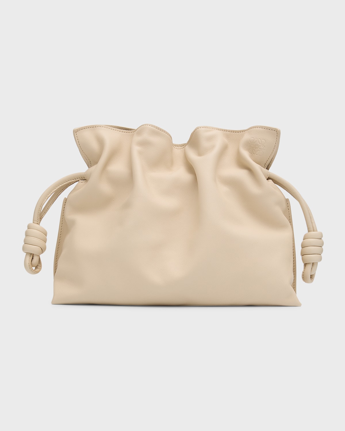 Loewe Flamenco Clutch Bag In Creme Crepe