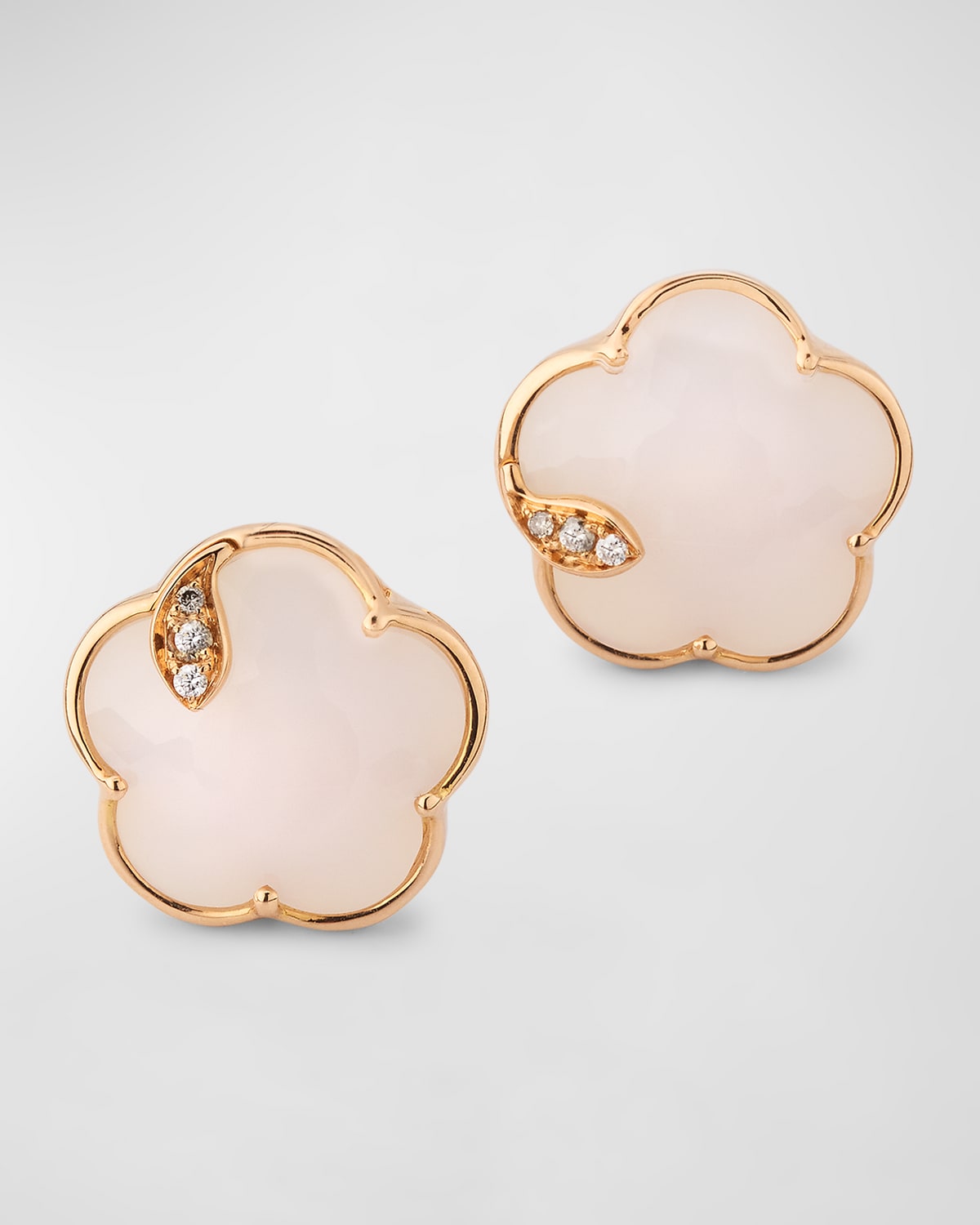 18k Rose Gold Joli Stud Earrings with Diamonds