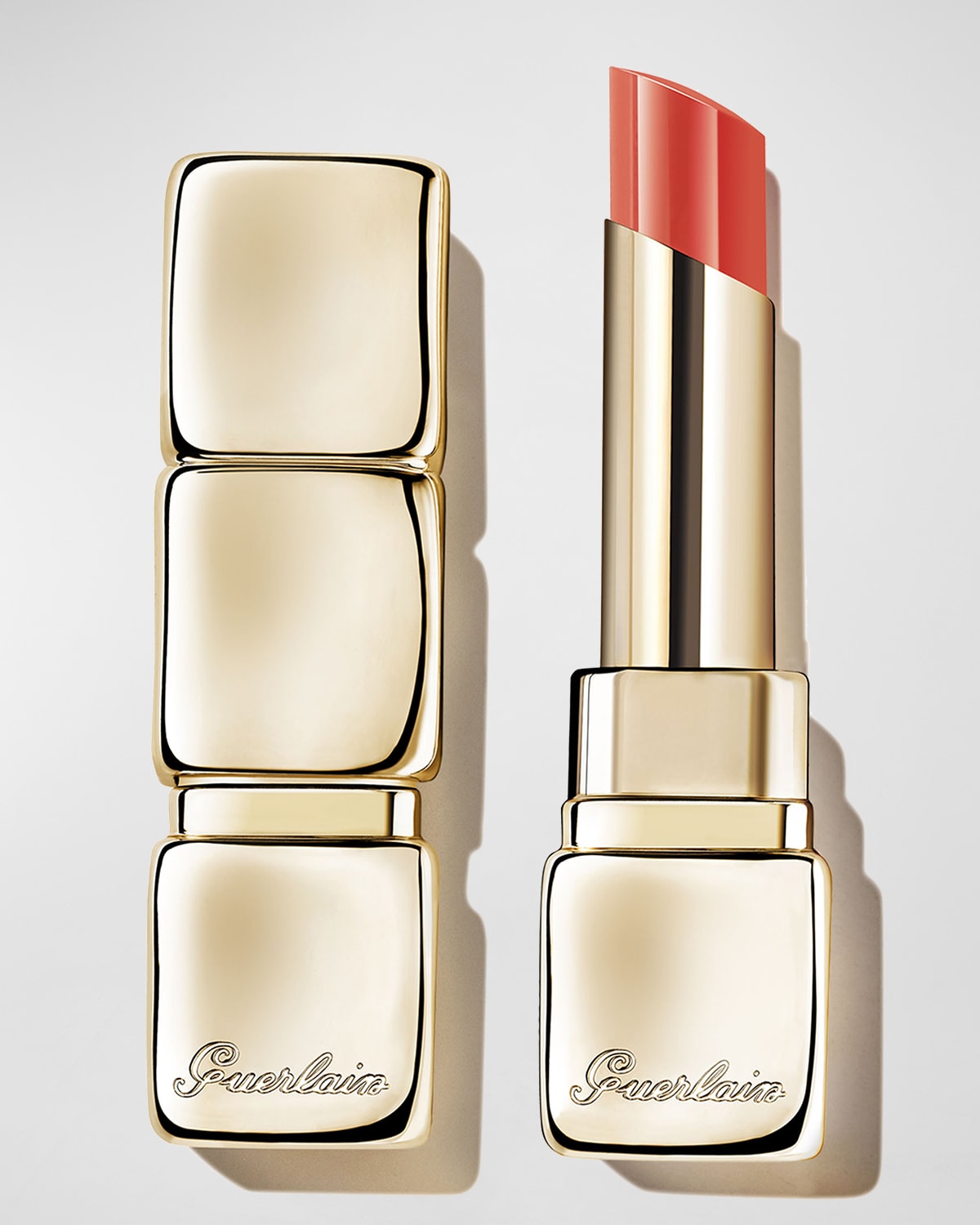 Shop Guerlain Kisskiss Shine Bloom Lipstick Balm In 319 Peach Kiss