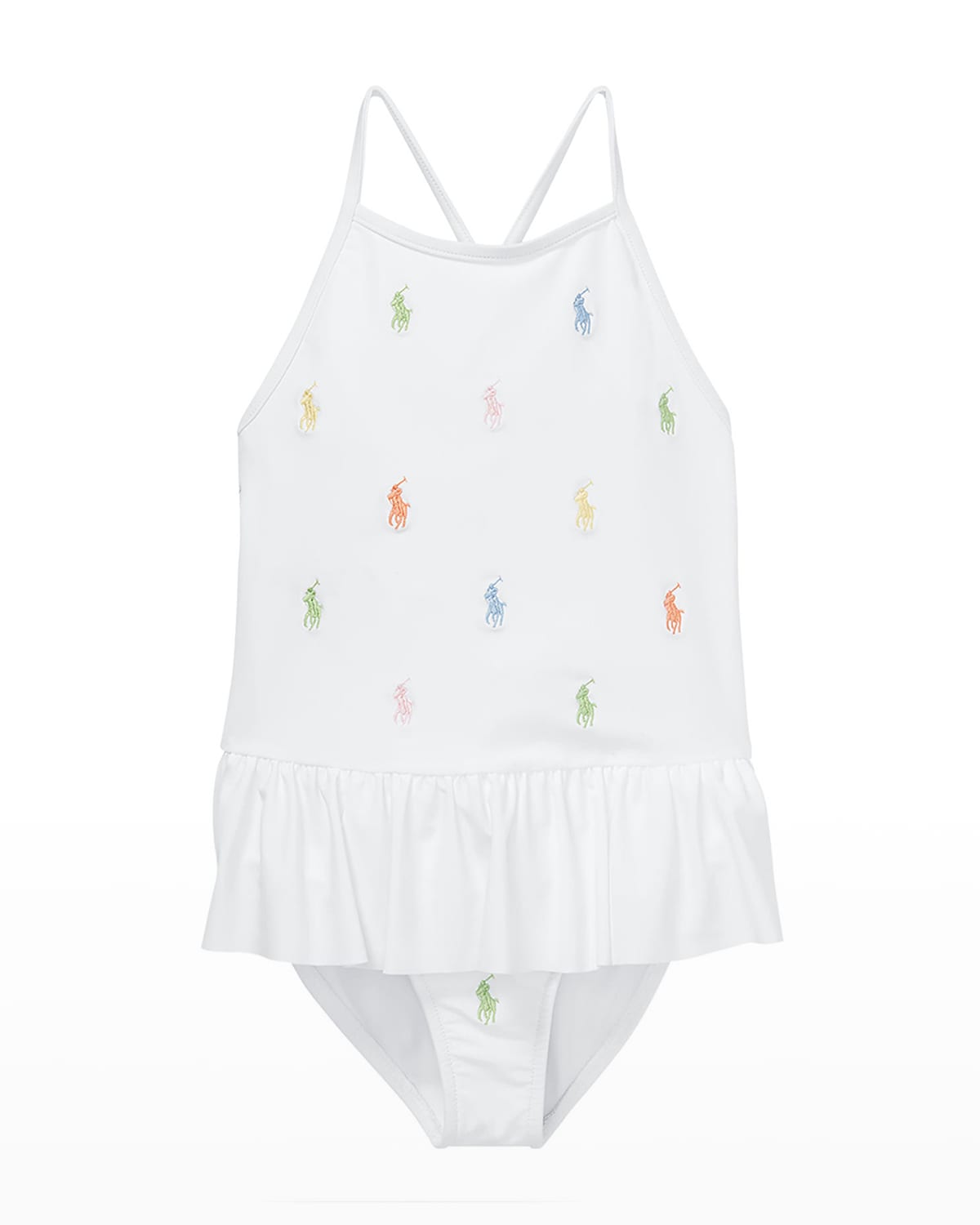 Polo Ralph Lauren Ralph Lauren Baby Girls Polo Pony One-piece Swimsuit In White