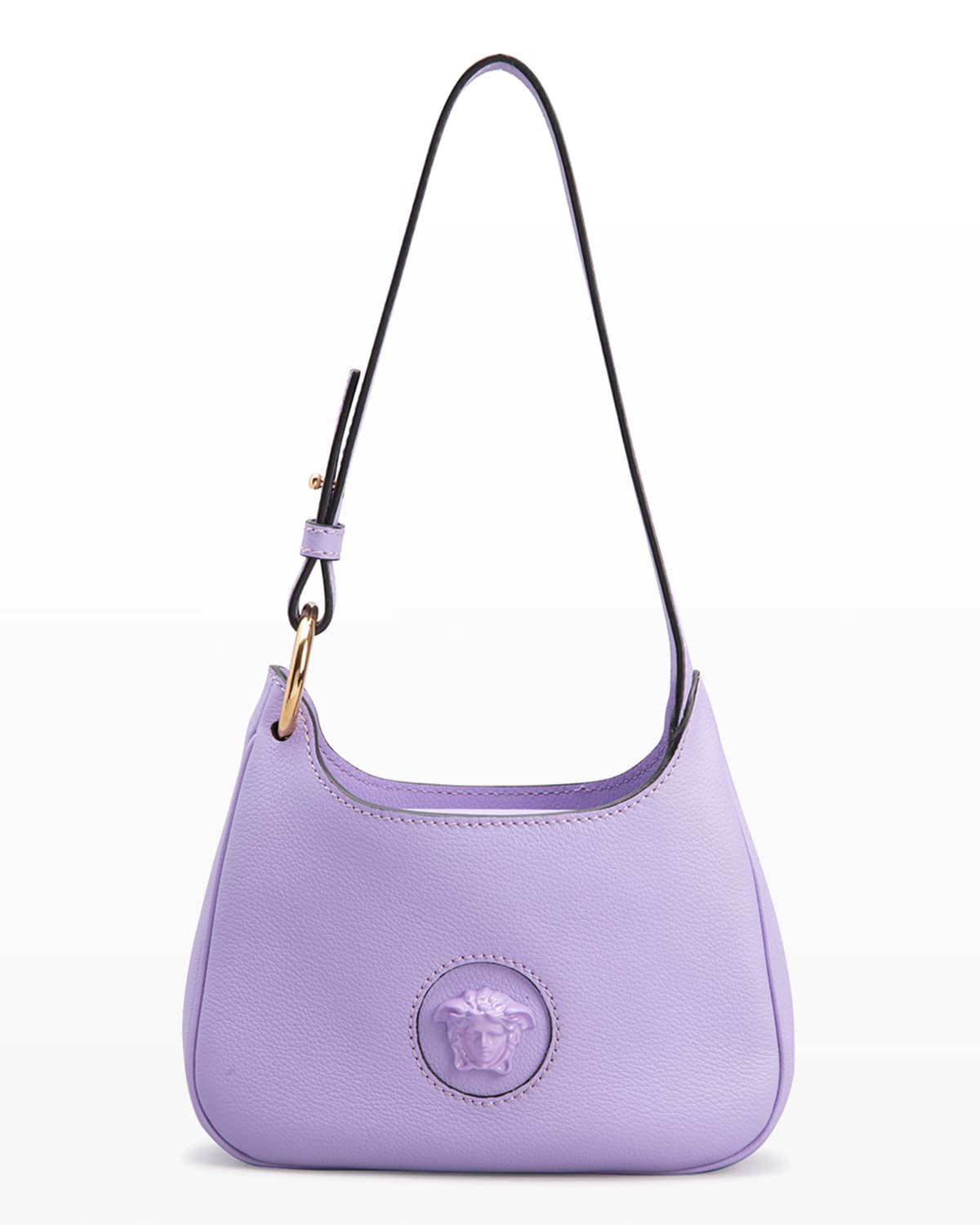 Versace La Medusa Small Hobo Bag In Lilac