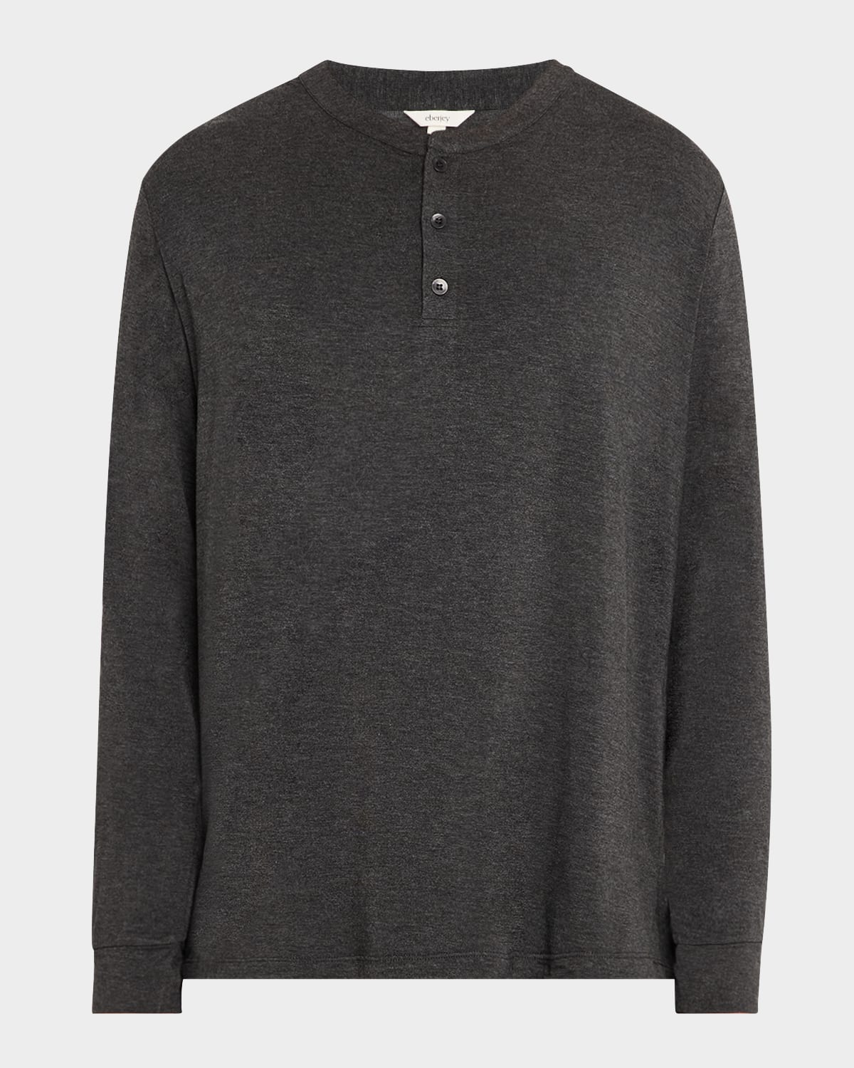 Shop Eberjey Men's Henry Long-sleeve Pajama Set In Charcoal Heather