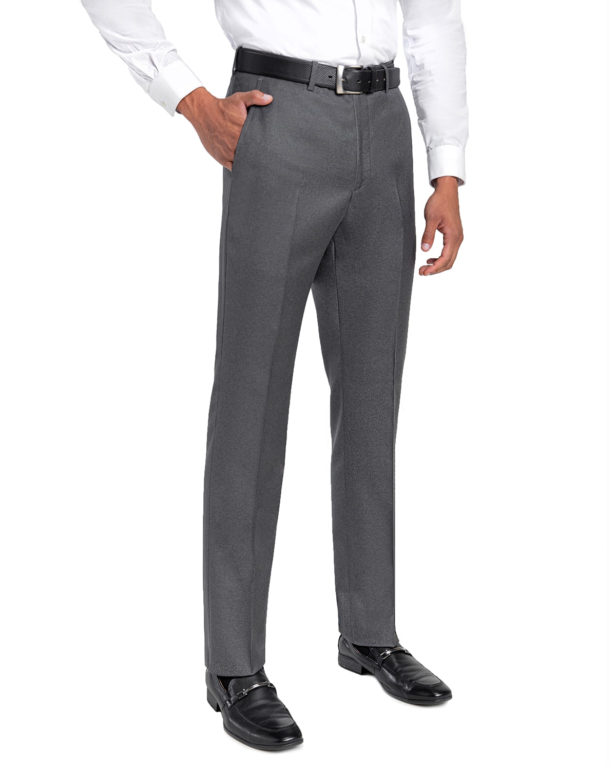 Shop Santorelli Men's Loro Piana Wool Comfort Waistband Trousers In Grey