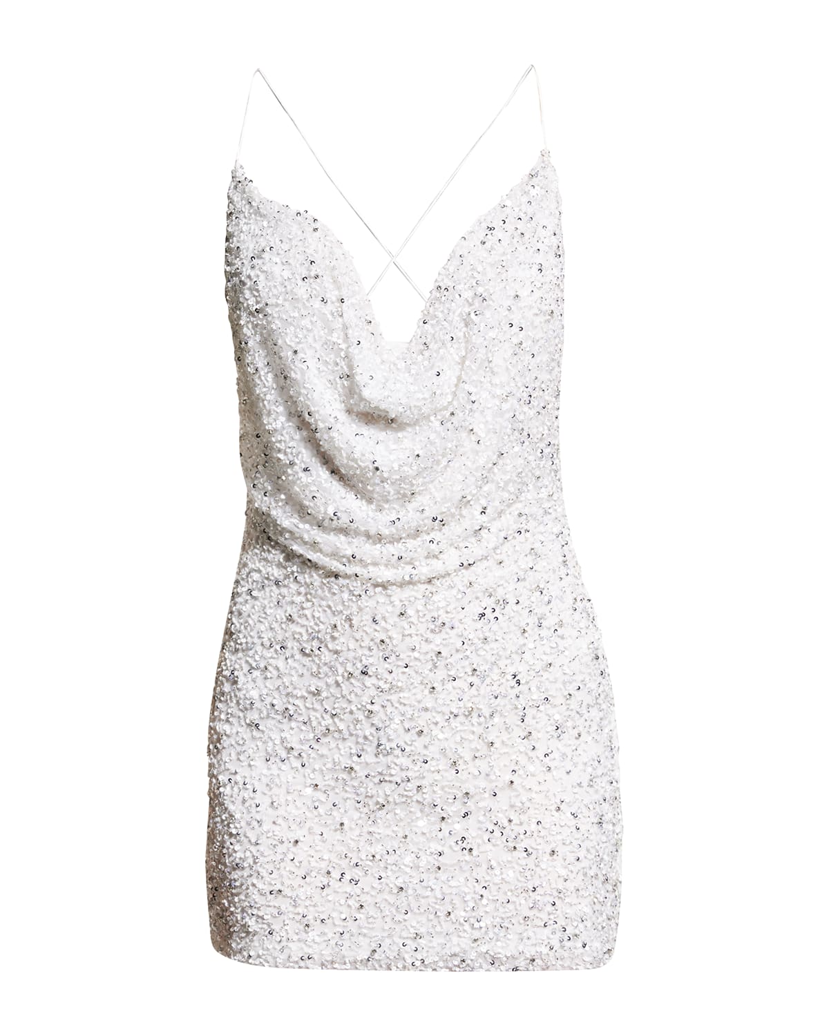 RETROFÉTE MICH SEQUINED COWL-NECK COCKTAIL DRESS