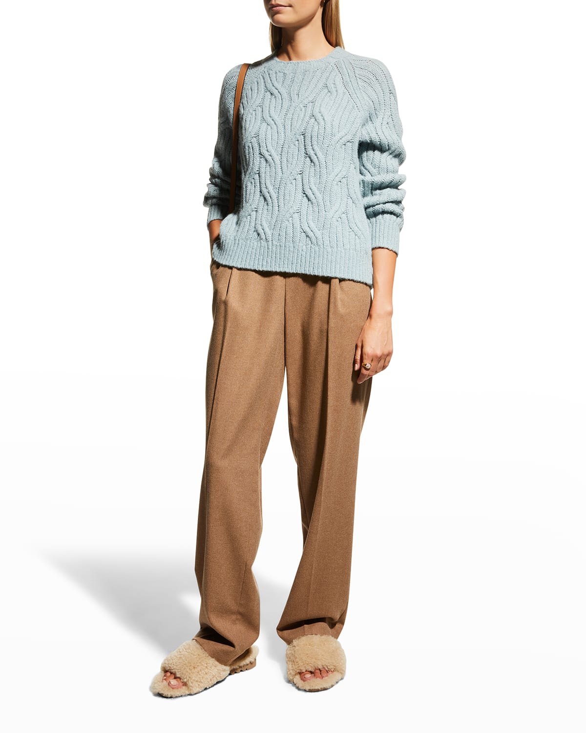 Vince Cable-Knit Wool Pullover