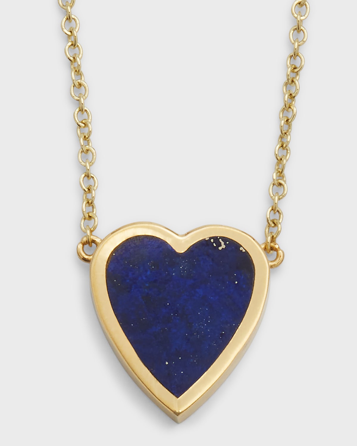 18k Mini Inlay Heart Necklace