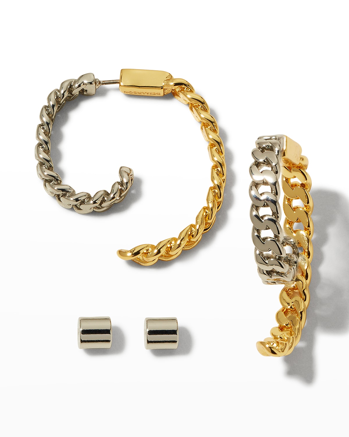 DEMARSON Convertible 3D Chain Luna Earrings