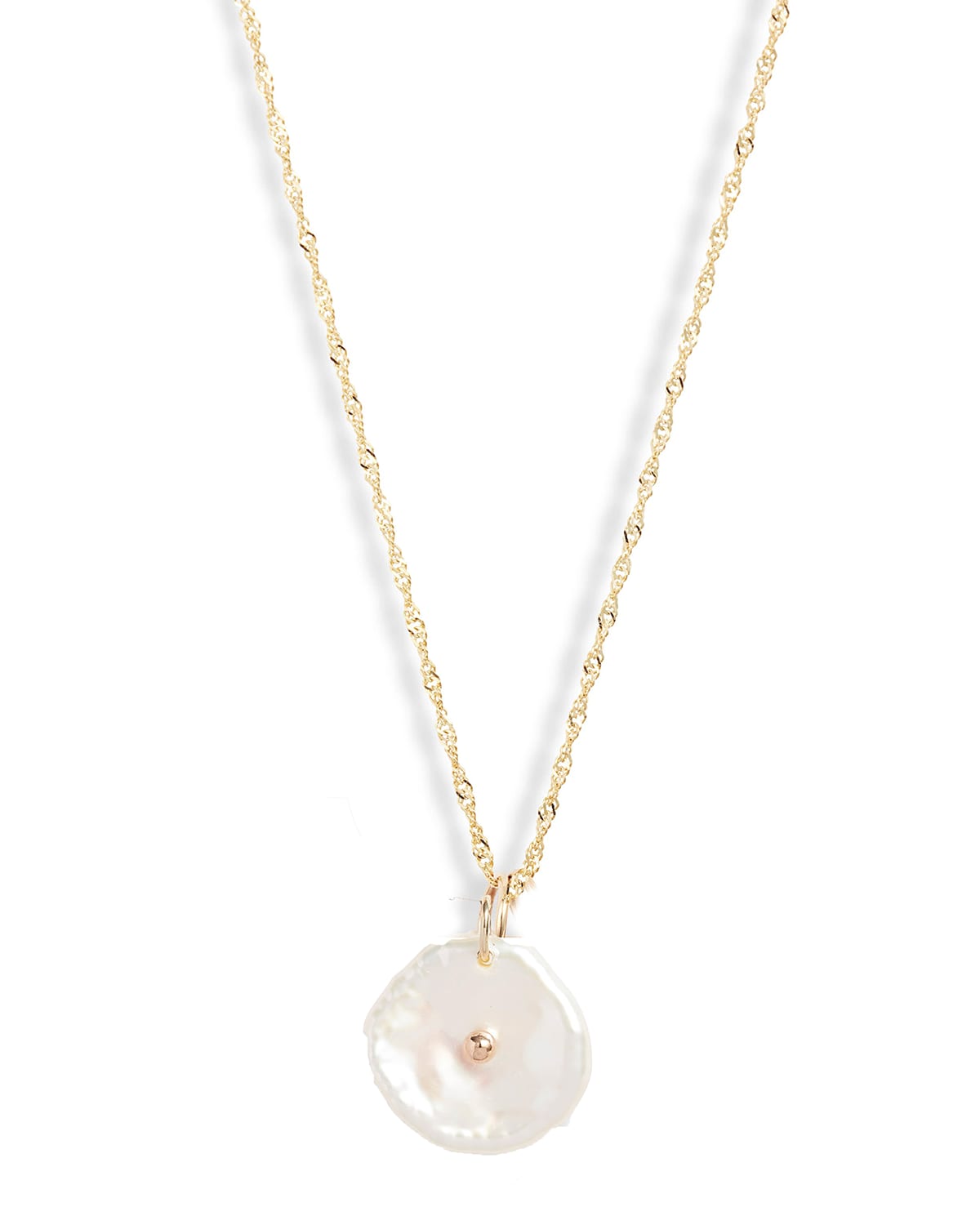 Poppy Finch Petal Pearl Pendant Necklace