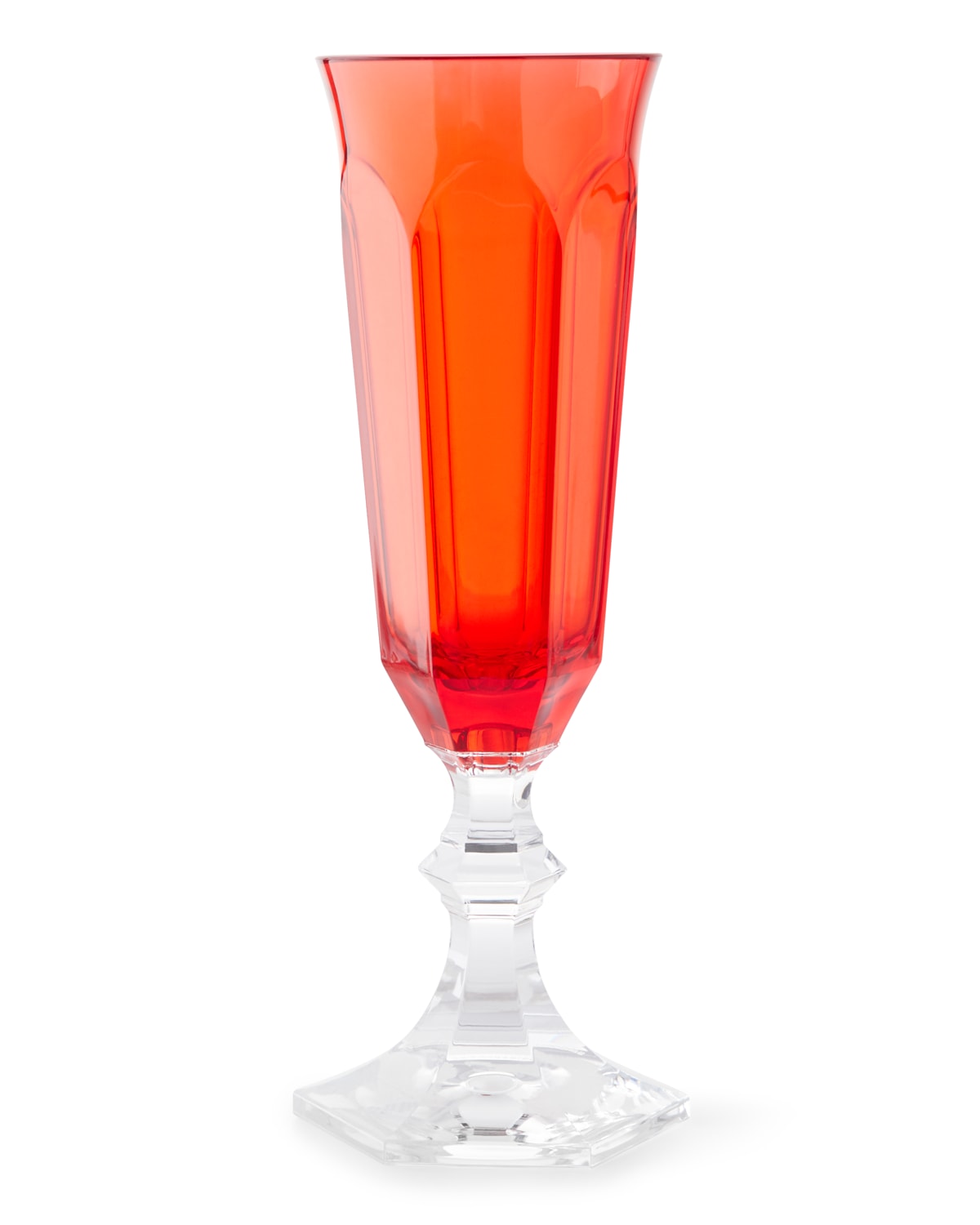 Shop Mario Luca Giusti Dolce Vita Champagne Flute, Set Of 6 In Red
