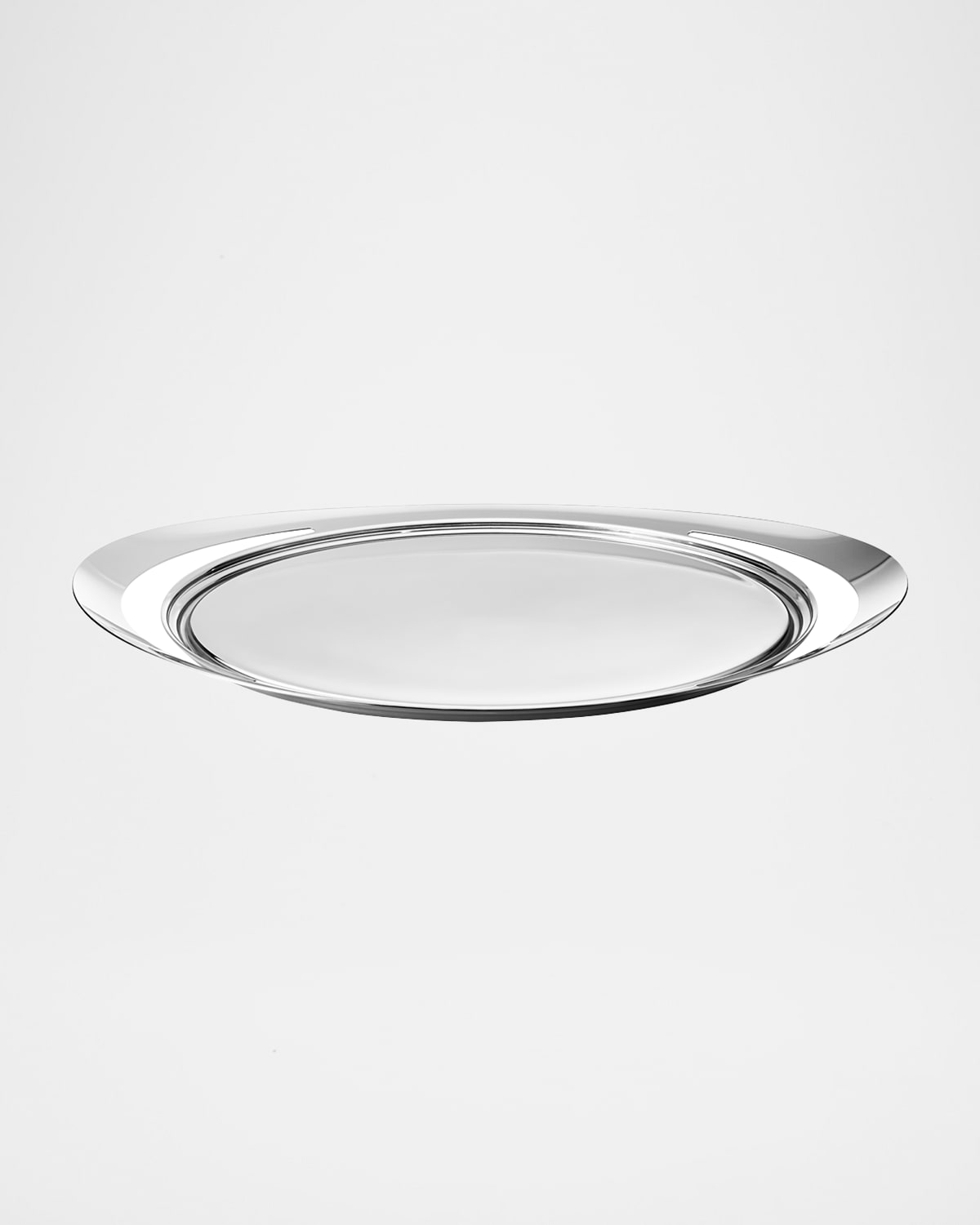Georg Jensen Cobra Removable Leather Inlawy Stainless Steel Handle Serving Tray