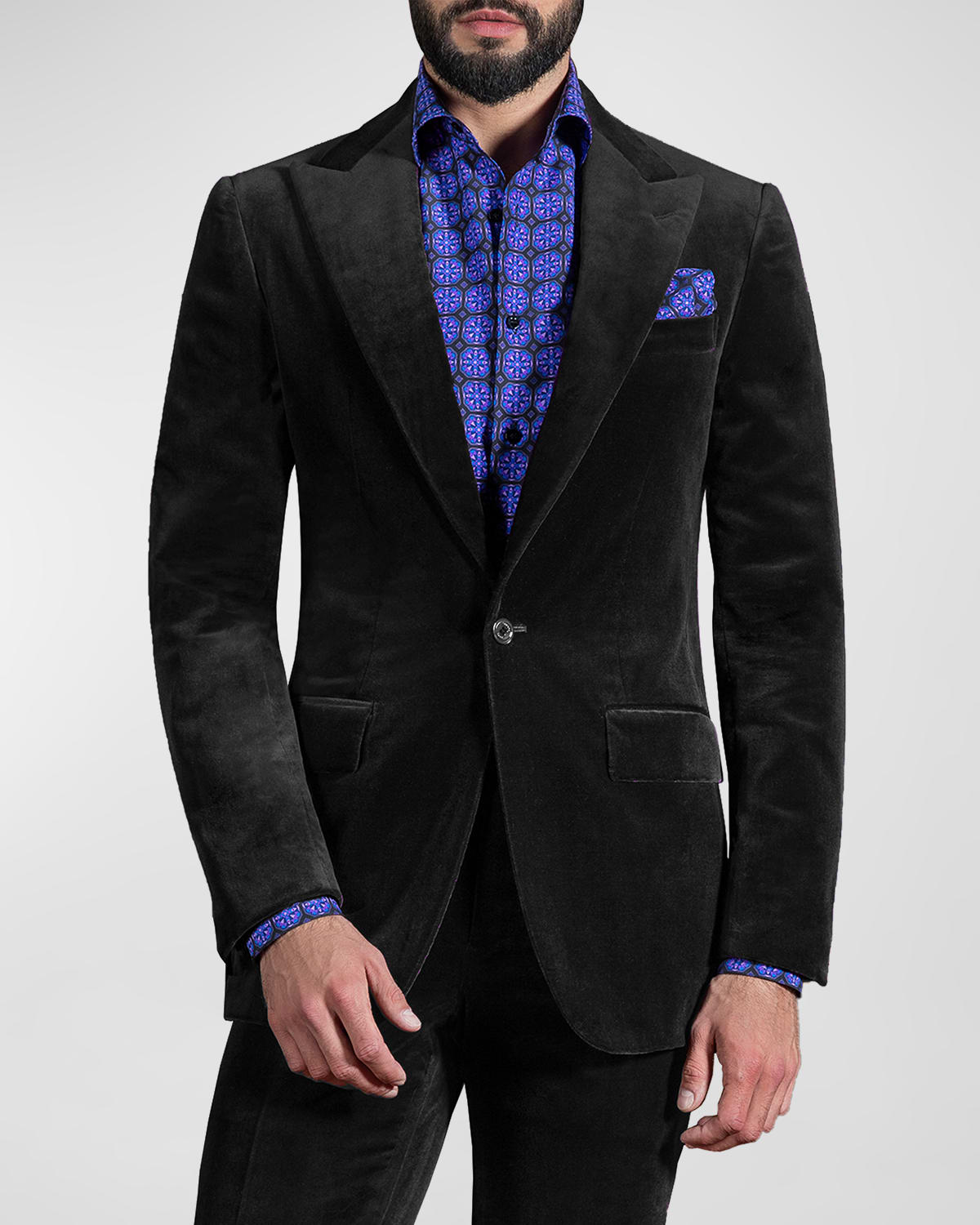 Men's Velvet 2-Button Sport Coat