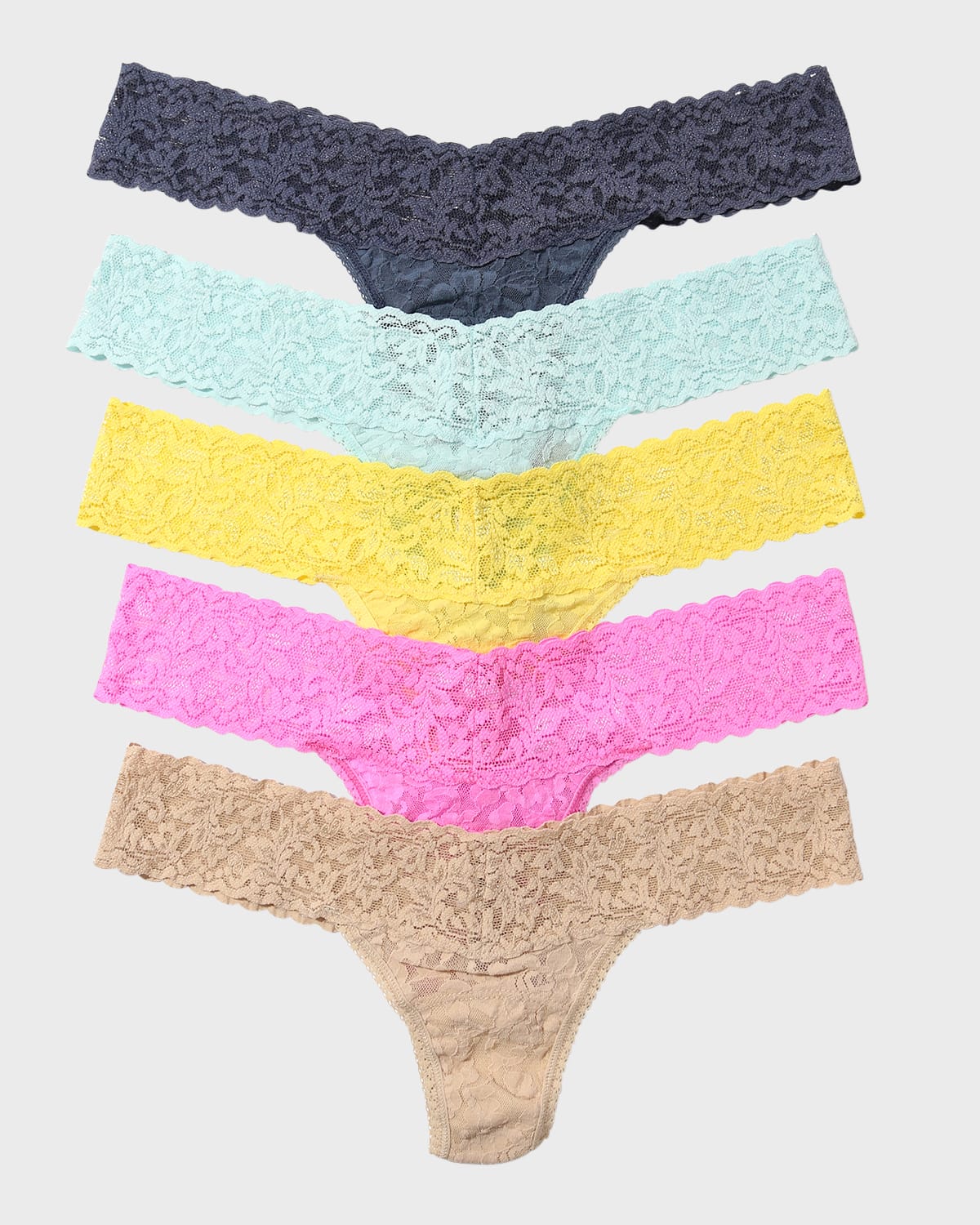 Hanky Panky 5-pack Low-rise Multicolor Lace Thongs