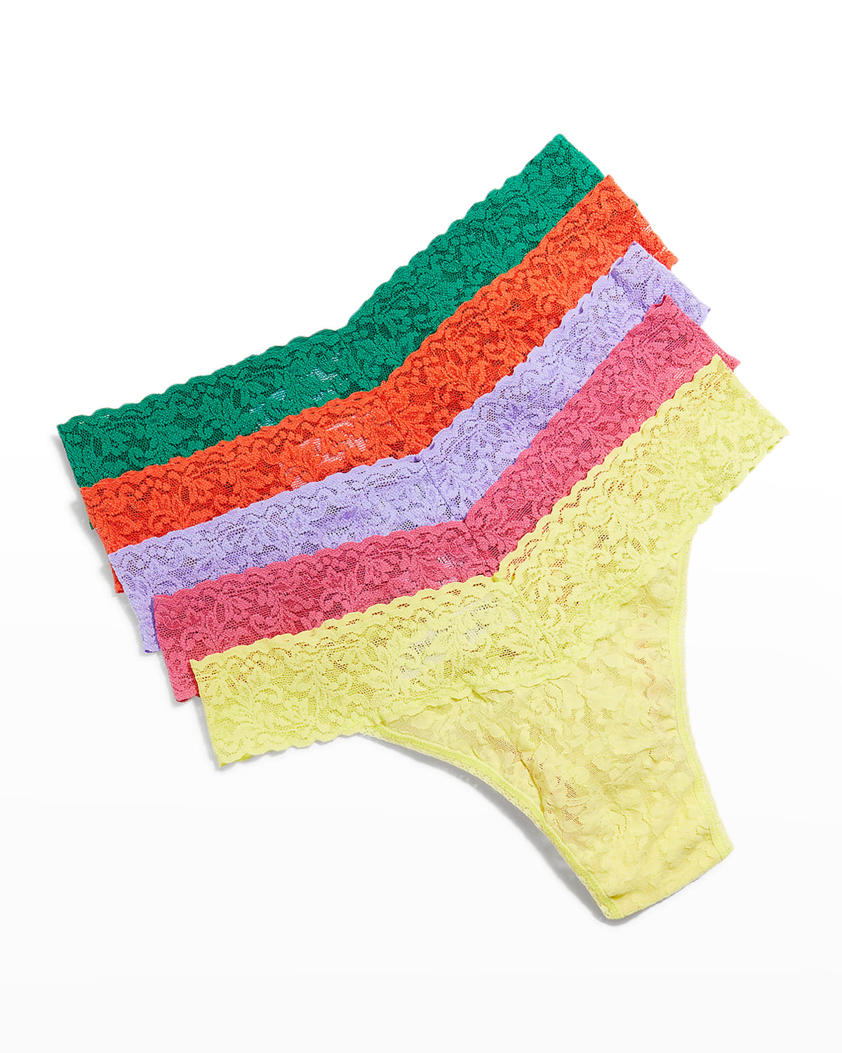 Hanky Panky 5-pack Original-rise Multicolor Lace Thongs