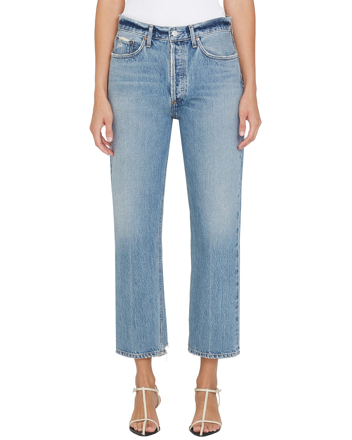 AGOLDE Lana Mid-Rise Crop Jeans