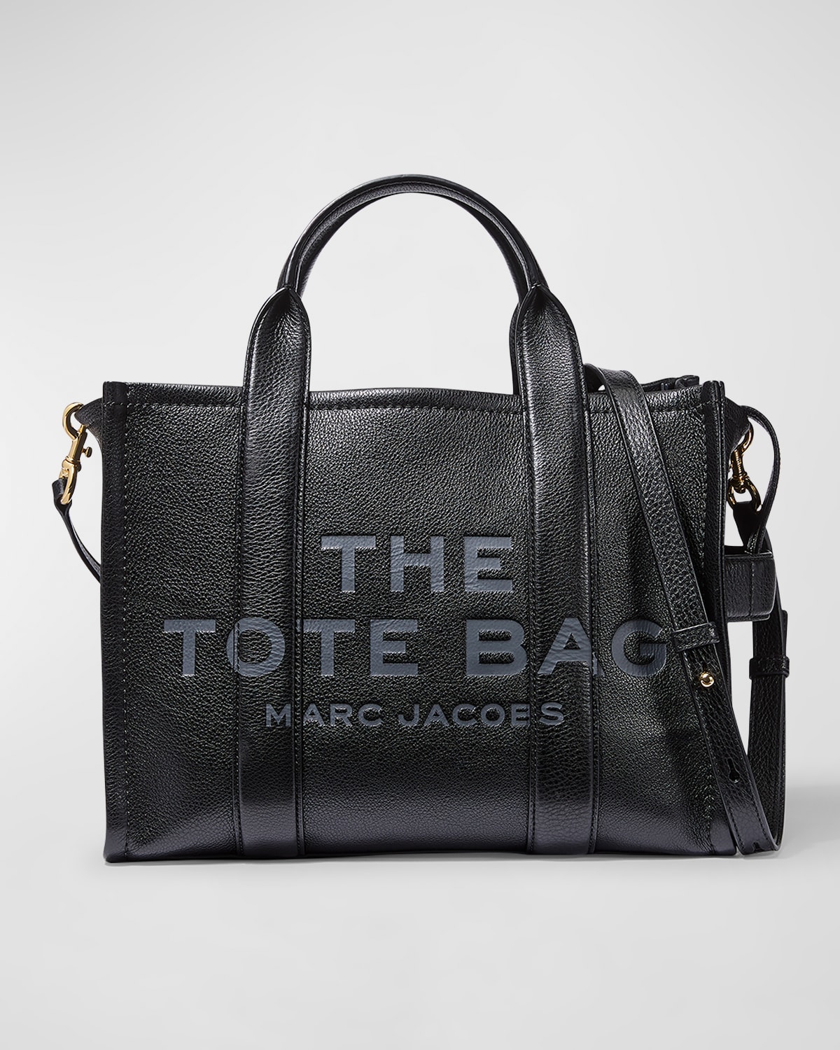 Marc Jacobs Traveler Small Leather Tote Bag In Black