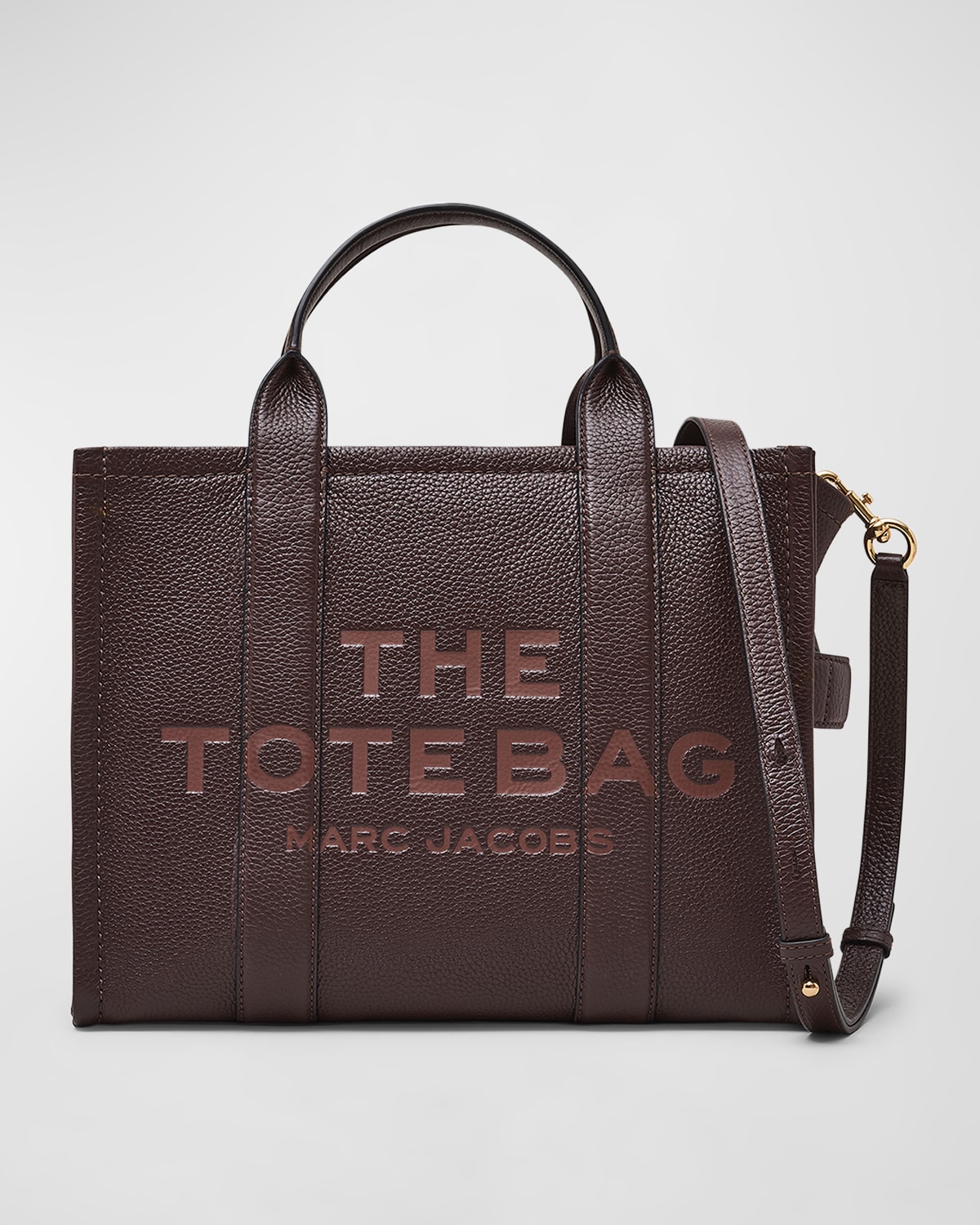 Marc Jacobs The Leather Medium Tote Bag In Ganache