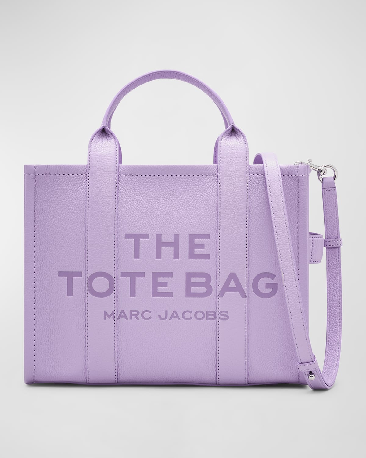 Marc Jacobs The Leather Medium Tote Bag In Wisteria