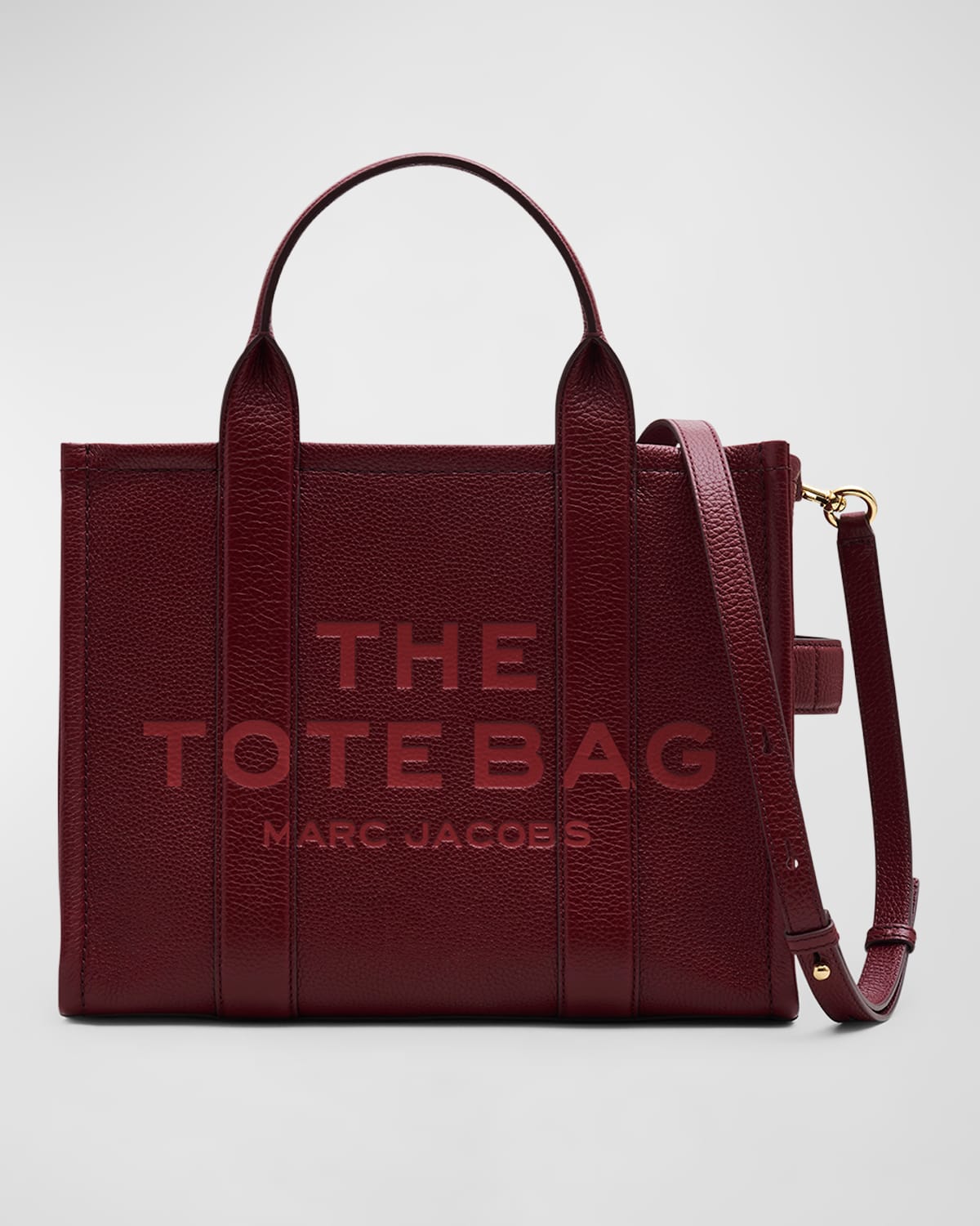 Marc Jacobs The Leather Medium Tote Bag In Cherry