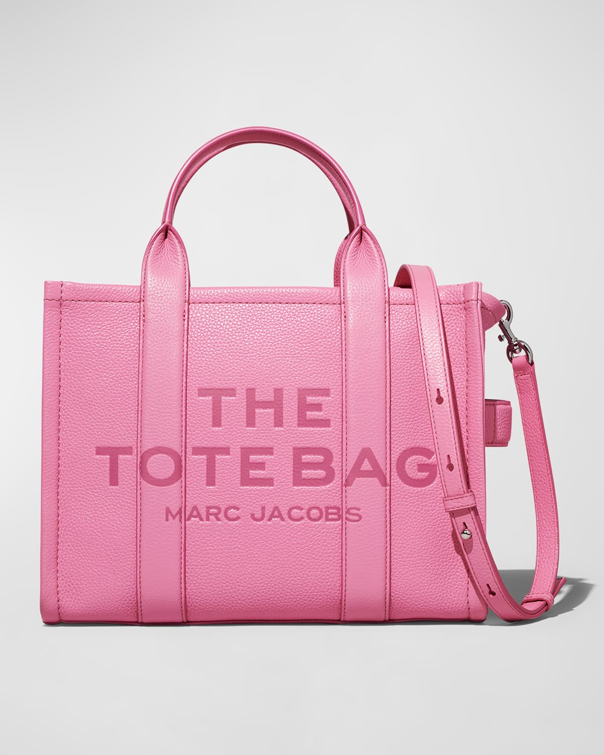 Marc Jacobs The Leather Medium Tote Bag In Candy Pink