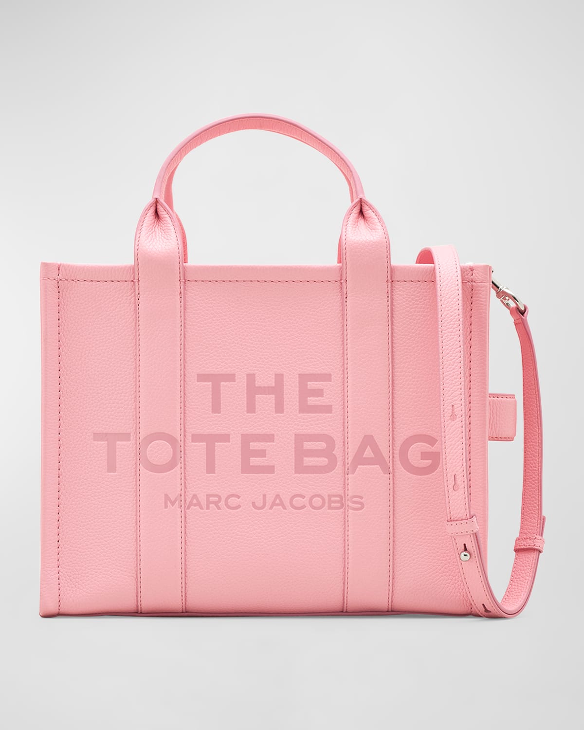 Marc Jacobs The Leather Medium Tote Bag Ribbon Pink In Ribbon Pink