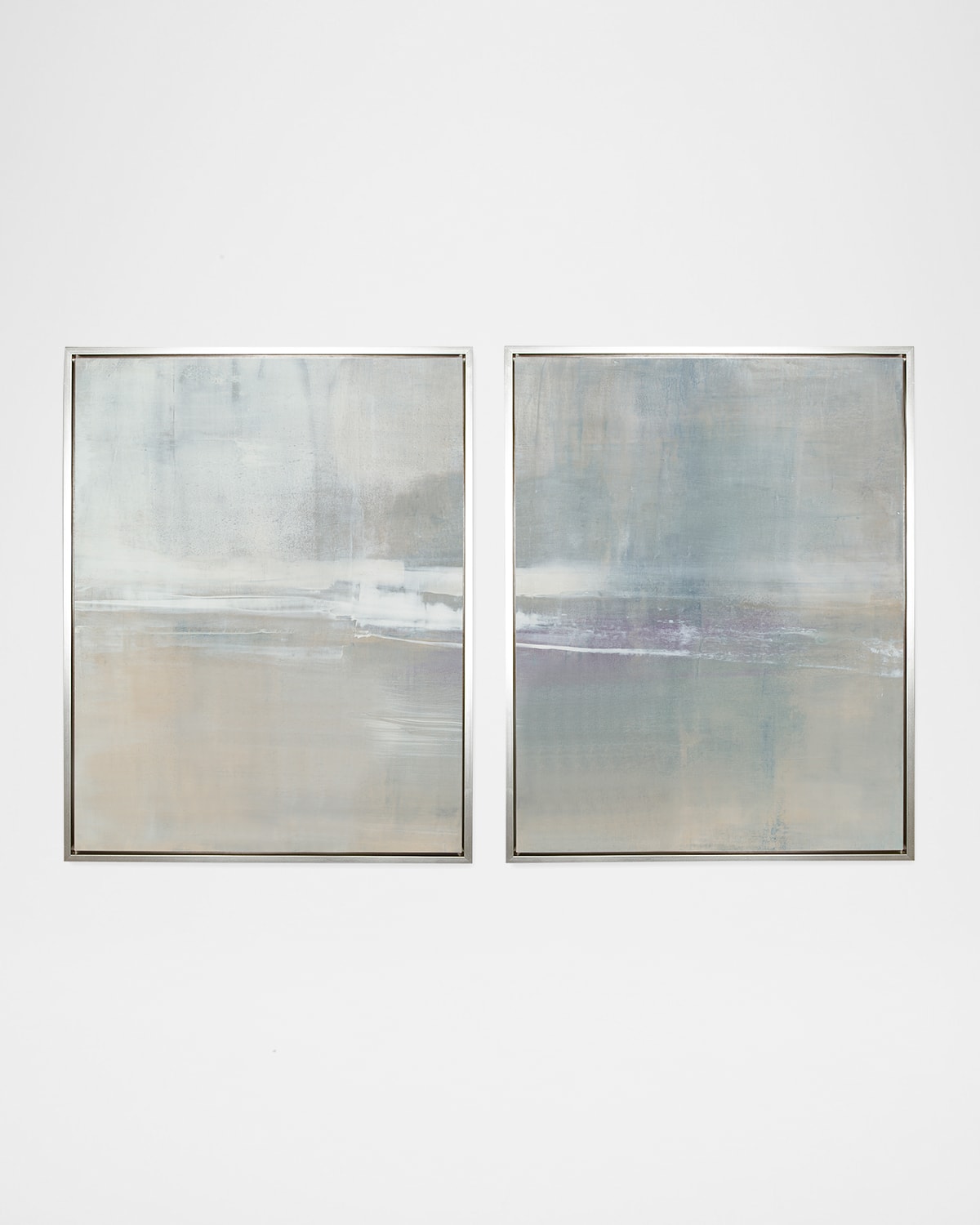 Shop Benson-cobb Studios Escalante 36x48 Set Of 2 Vertical Canvas Giclees In Sterling Frame, Hand-embellished In Lavender