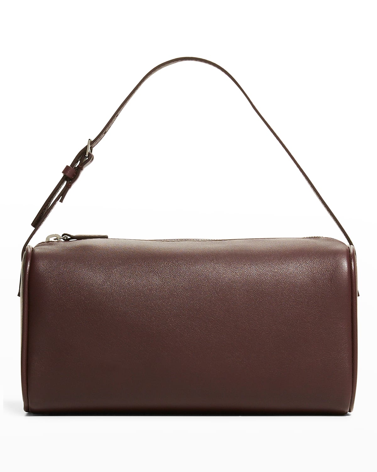 The Row 90s Lambskin Shoulder Bag In Eggplant