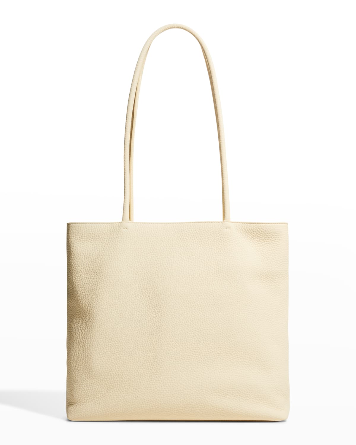 The Row Calfskin Medium Zip Shopper Tote Bag In Oyster Pld