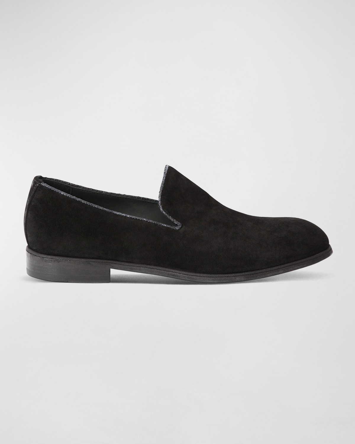 Jo Ghost Men's Suede Loafers with Python Trim