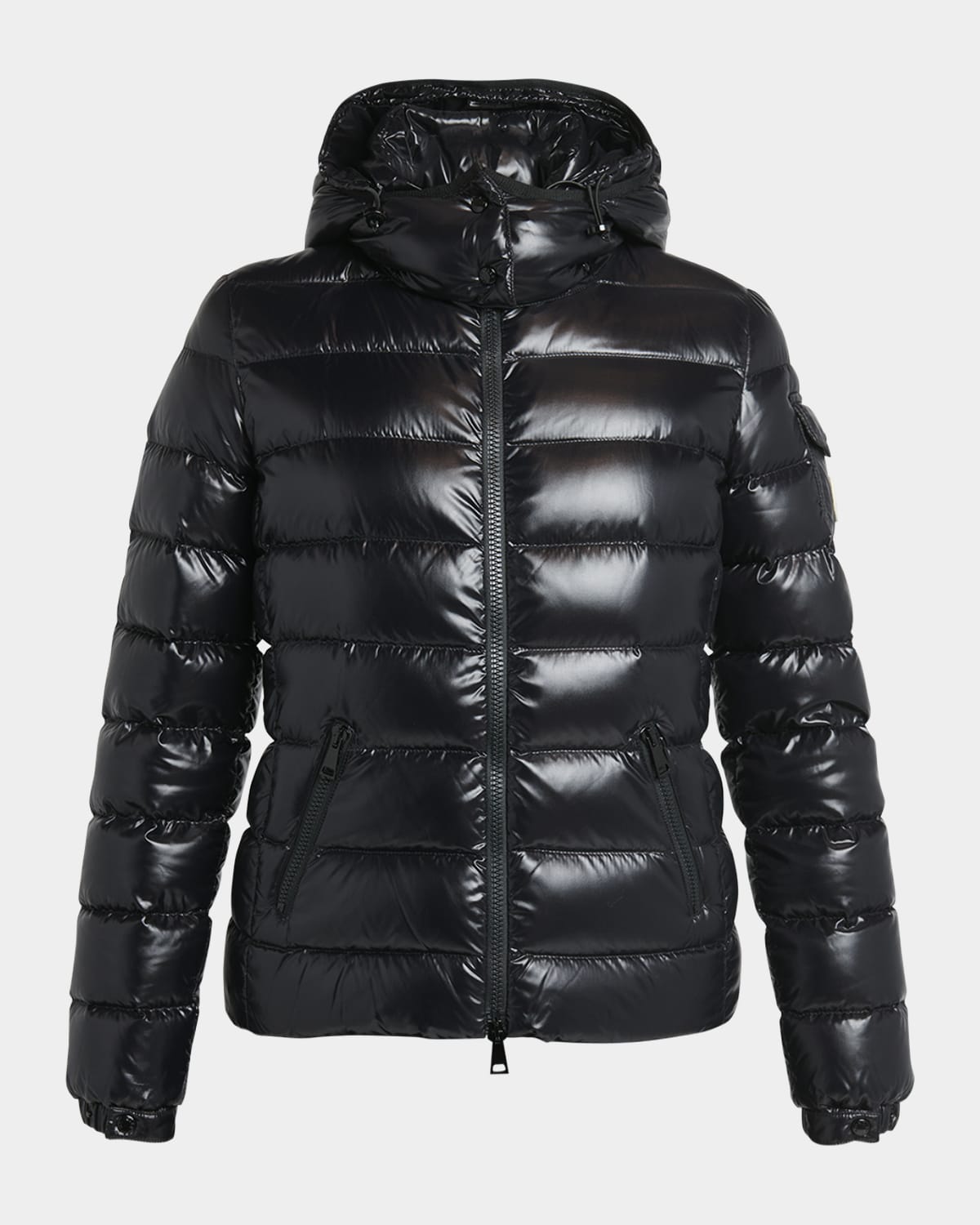 Moncler Flammette High-Neck Puffer Coat | Neiman Marcus