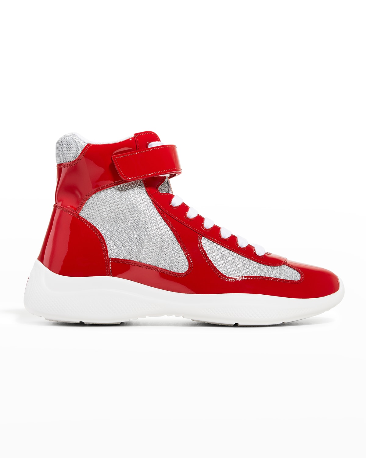 Men's America's Cup Patent Leather High-Top Sneakers