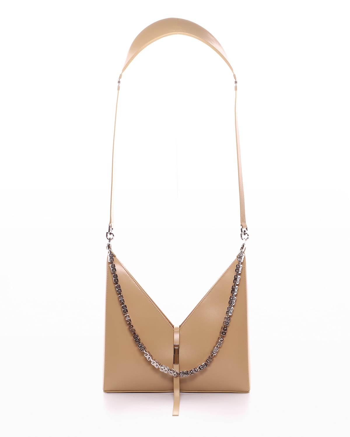 Givenchy Cutout Small Leather Shoulder Bag w/ Chain