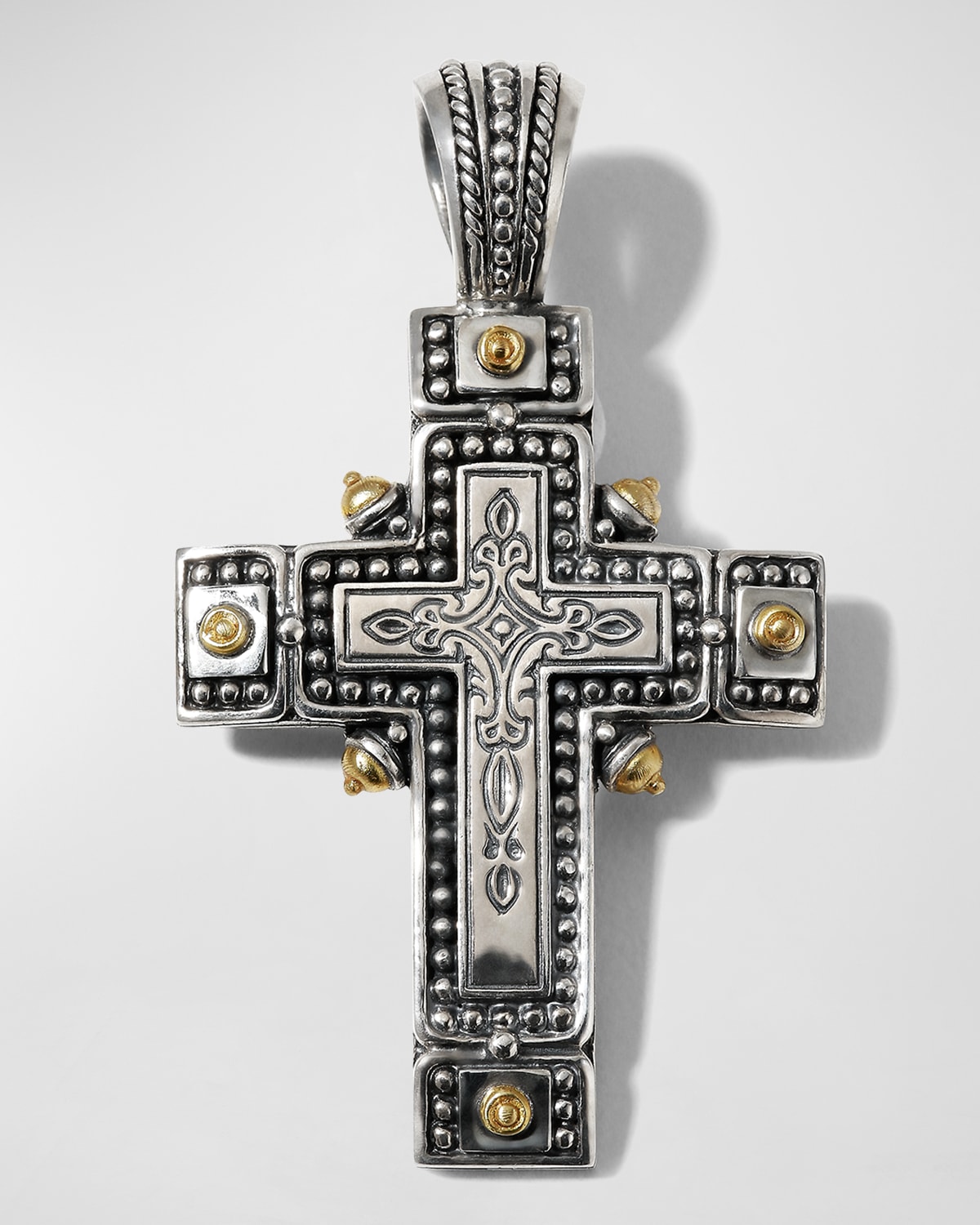 Men's Phidas Dotted Cross Pendant