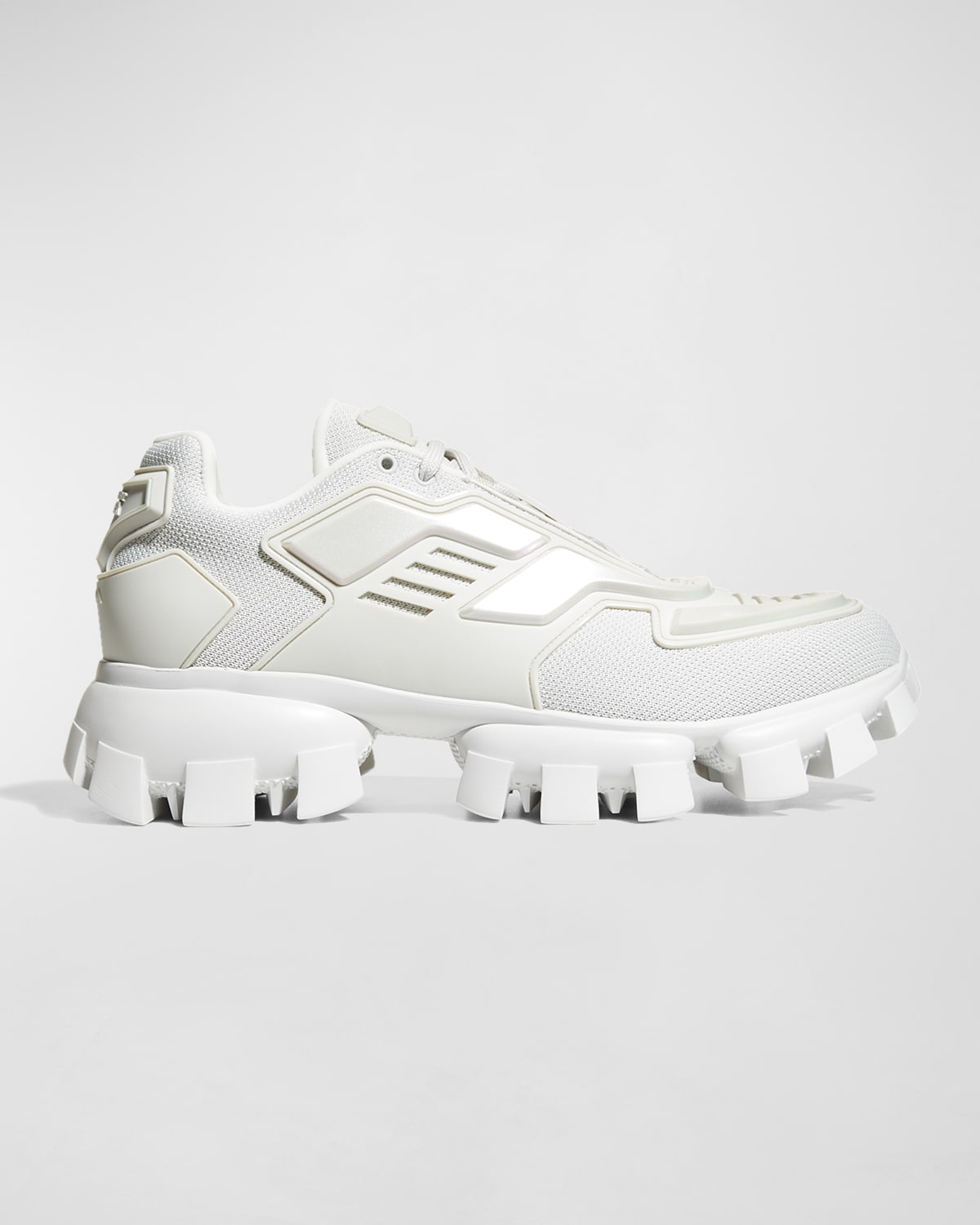 Prada Men's Cloudbust Thunder Lug-sole Trainer Sneakers In White
