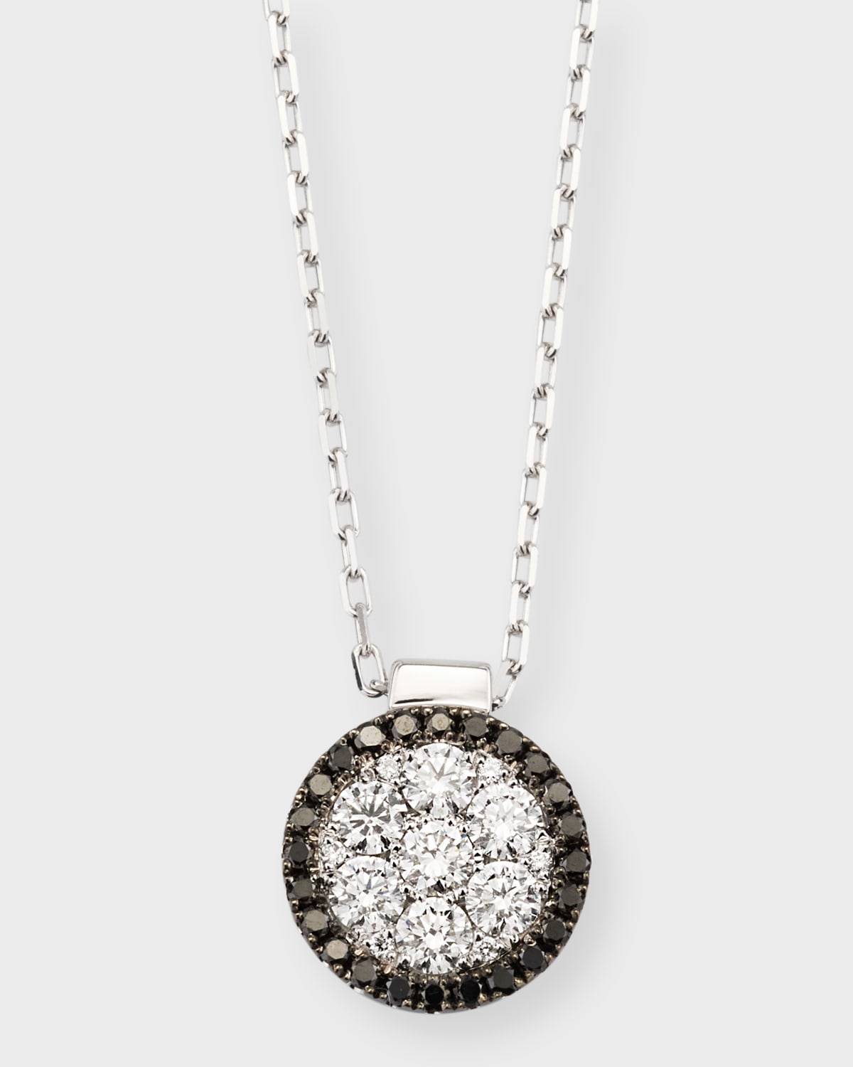 Frederic Sage Round Firenze II Black and White Diamond Necklace