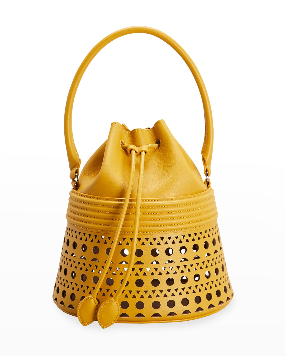 Alaïa Laser-cut Corset Bucket Top-handle Bag