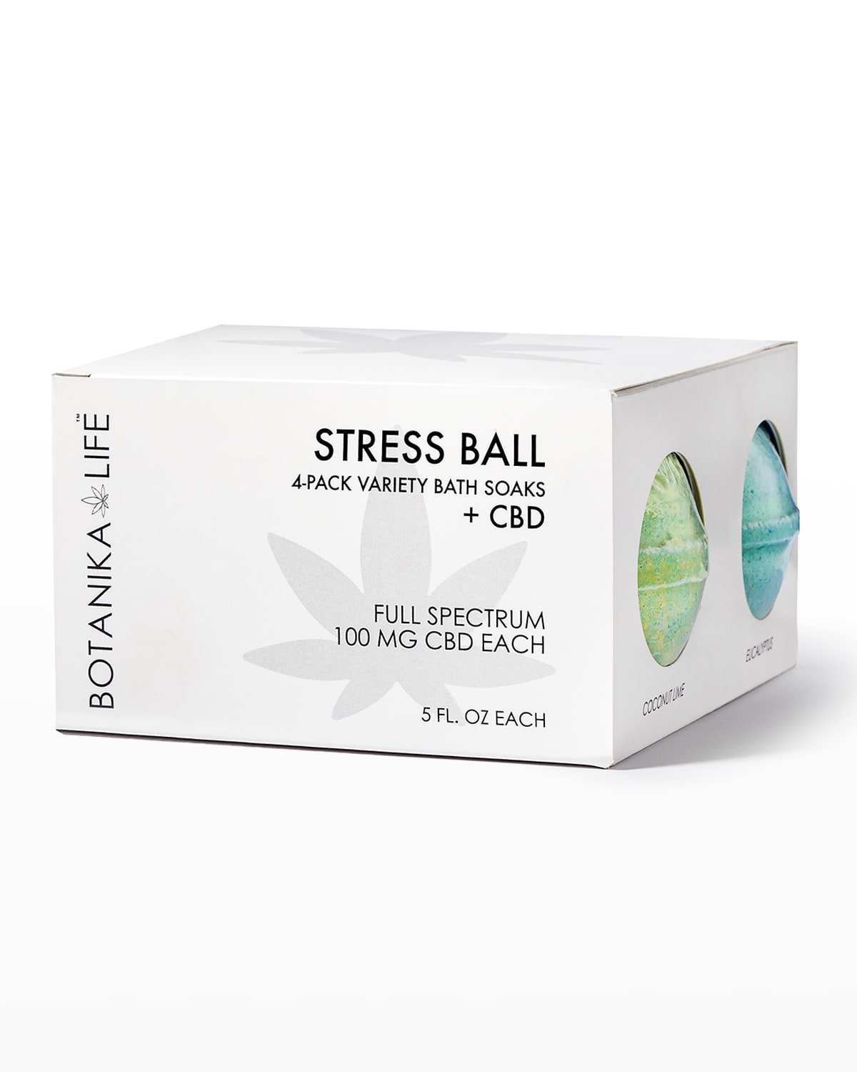 Botanika Life CBD Stress Ball 4-Pack Variety Bath Soaks