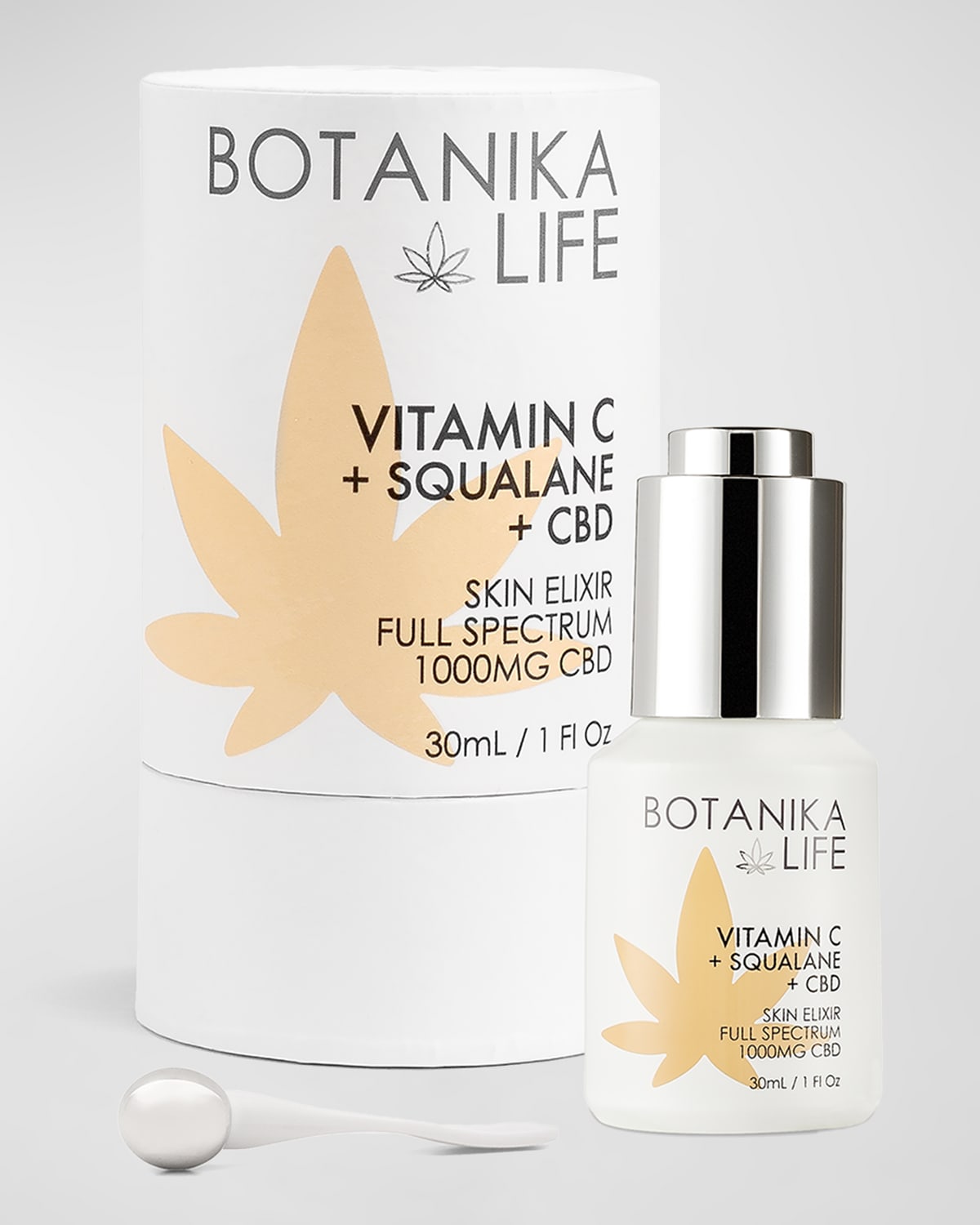 Botanika Life Skin Elixir with Vitamin C + Squalane + Full-Spectrum 1000mg CBD, 1 oz.
