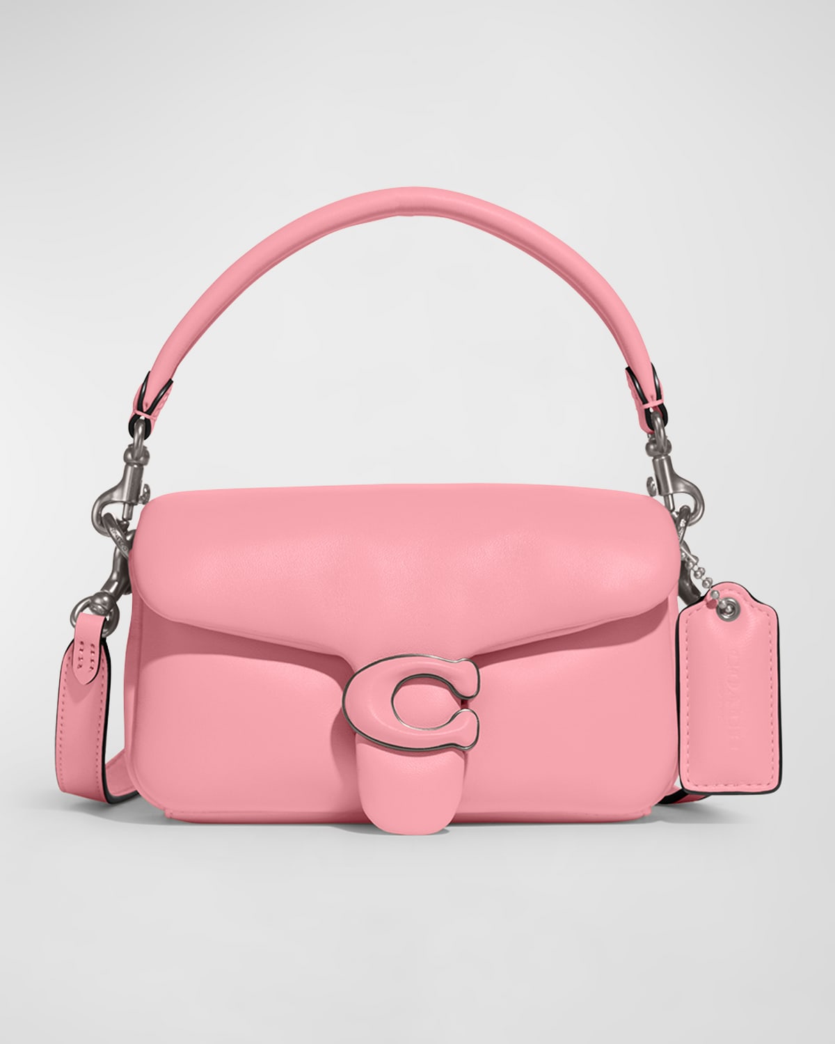 Coach Tabby 18 Pillow Leather Shoulder Bag In Flower Pink